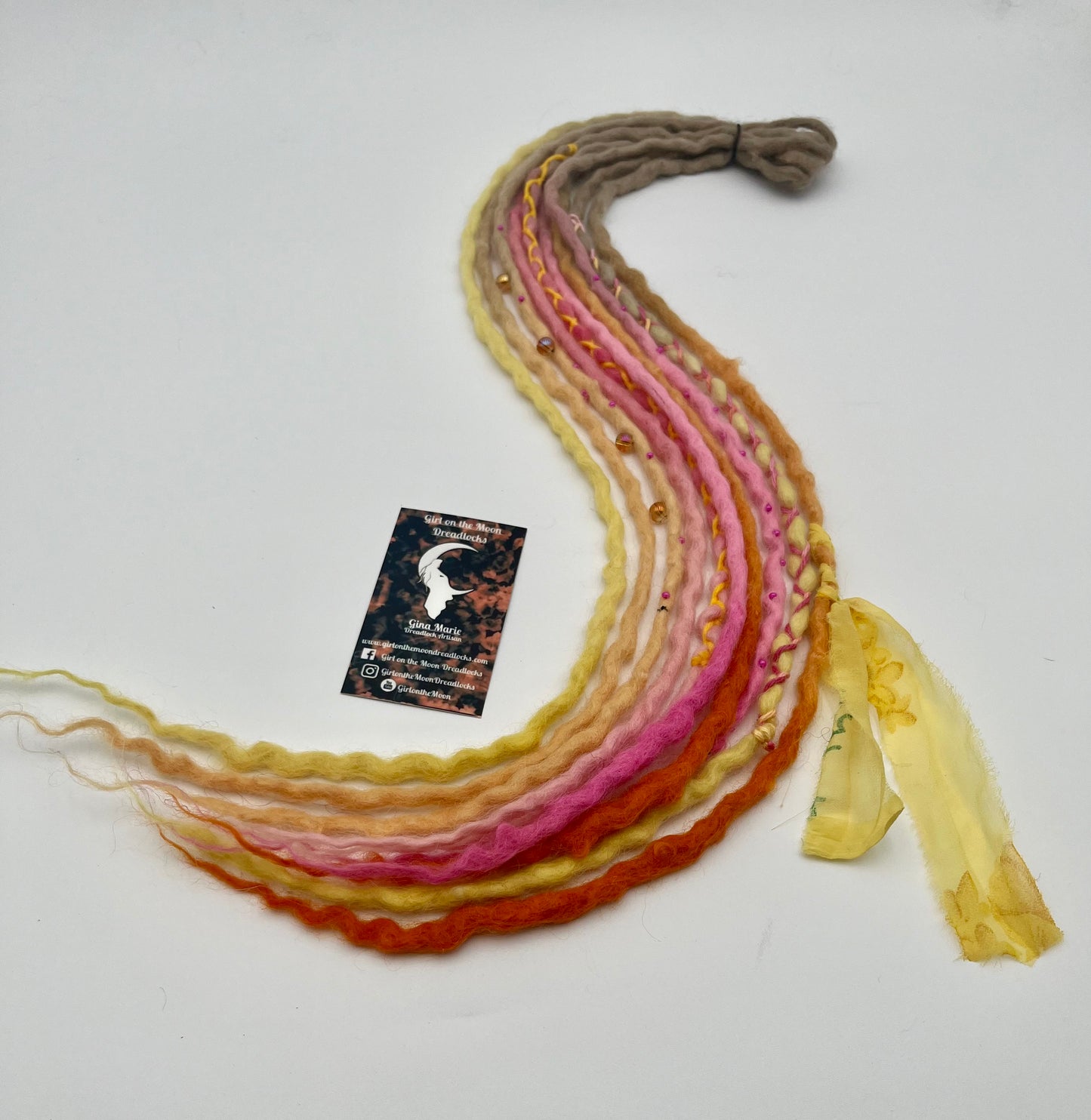 Pink Lemonade Mini Accent ~ Early Spring Collection - Girl On The Moon Dreadlocks