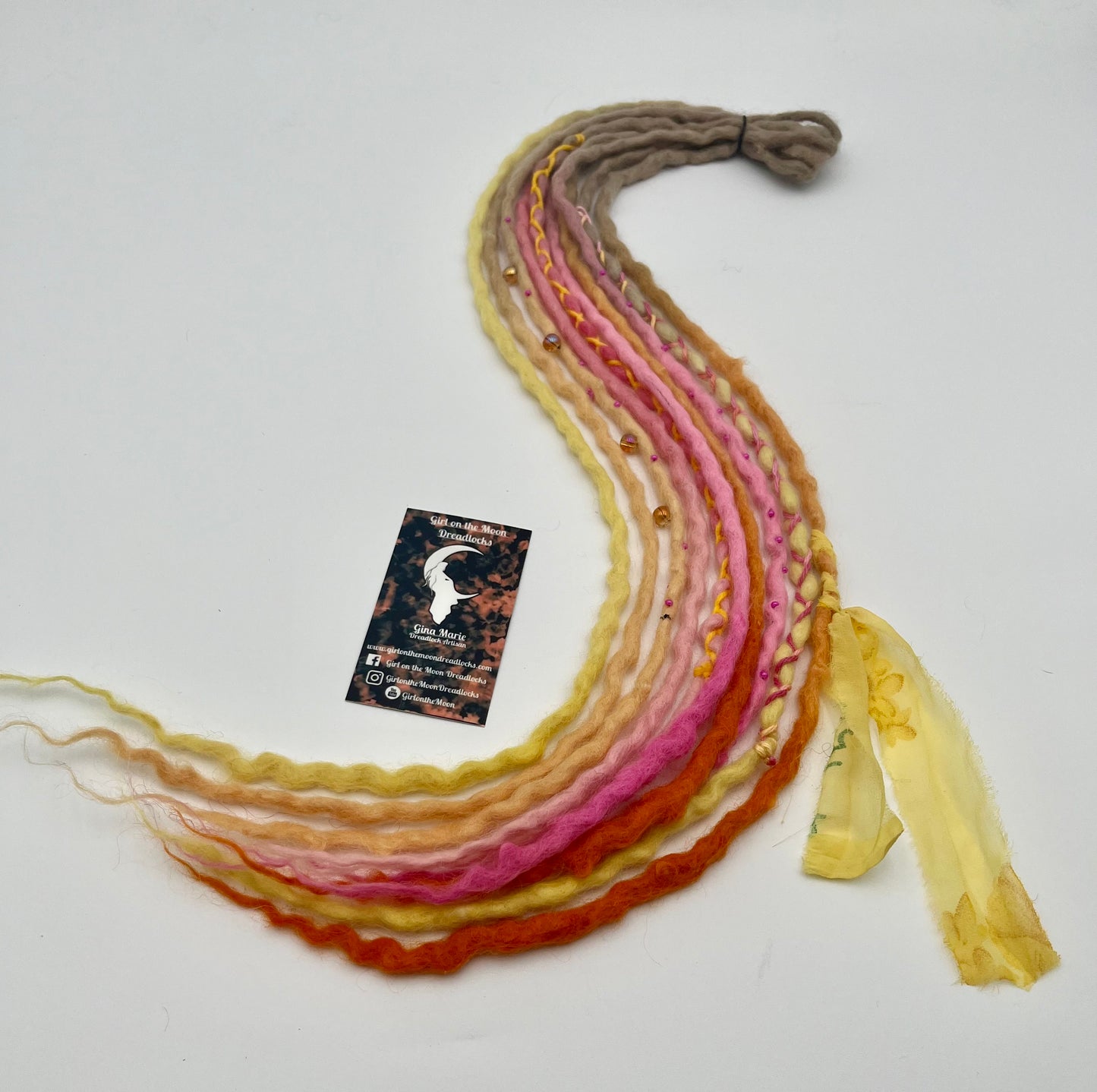 Pink Lemonade Mini Accent ~ Early Spring Collection - Girl On The Moon Dreadlocks