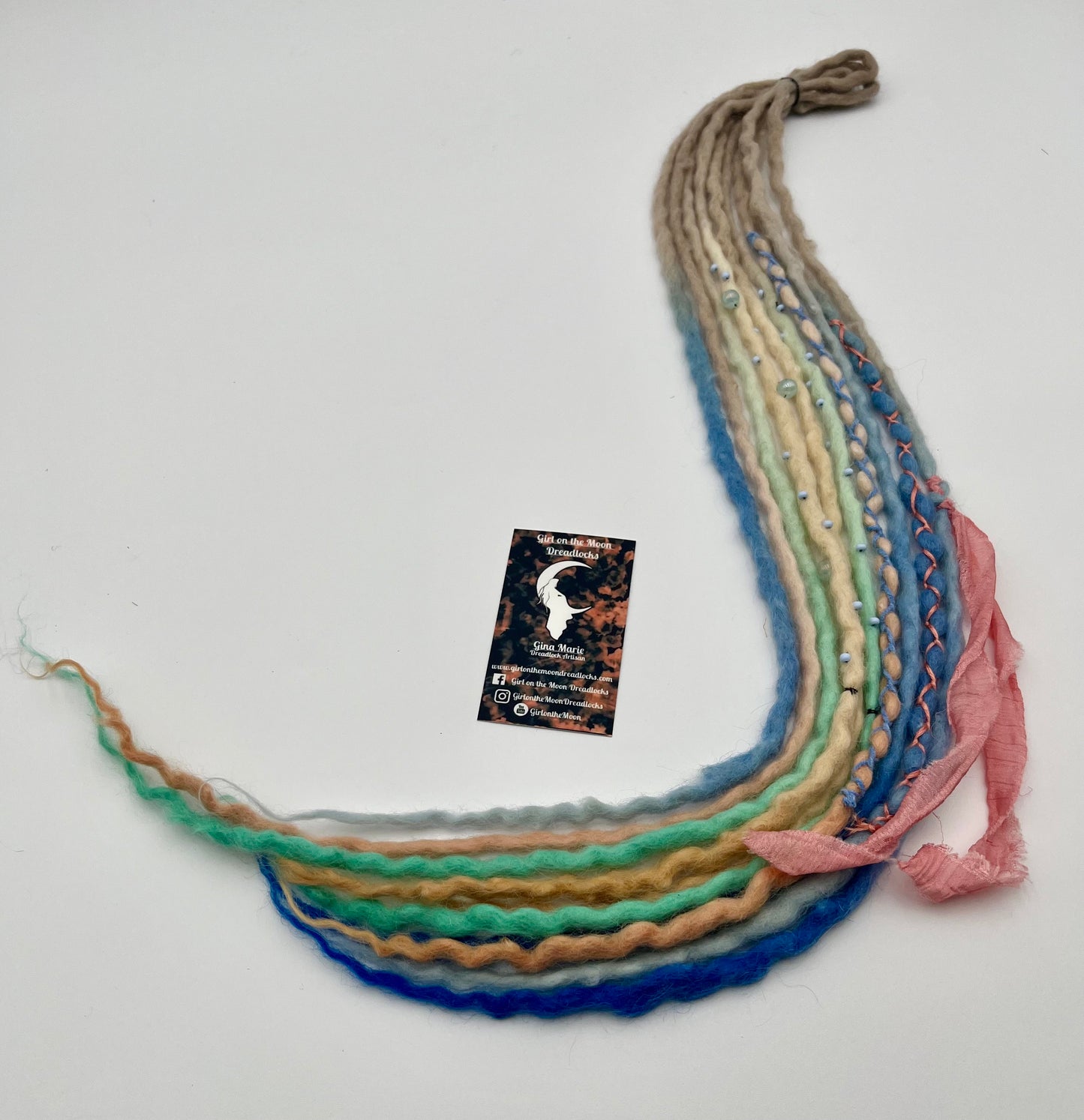 Beachy Blues Mini Accent ~ Early Spring Collection - Girl On The Moon Dreadlocks