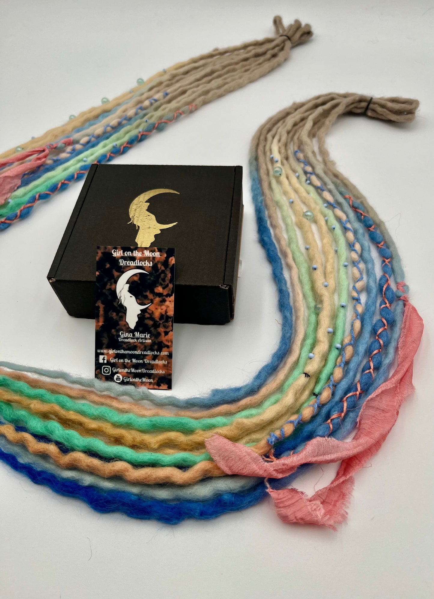 Beachy Blues Mini Accent ~ Early Spring Collection - Girl On The Moon Dreadlocks