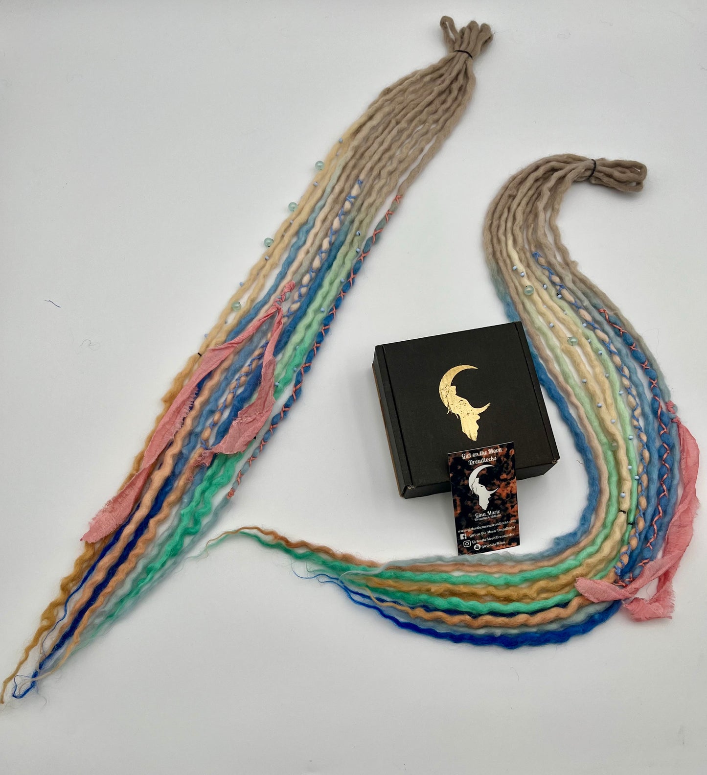 Beachy Blues Mini Accent ~ Early Spring Collection - Girl On The Moon Dreadlocks