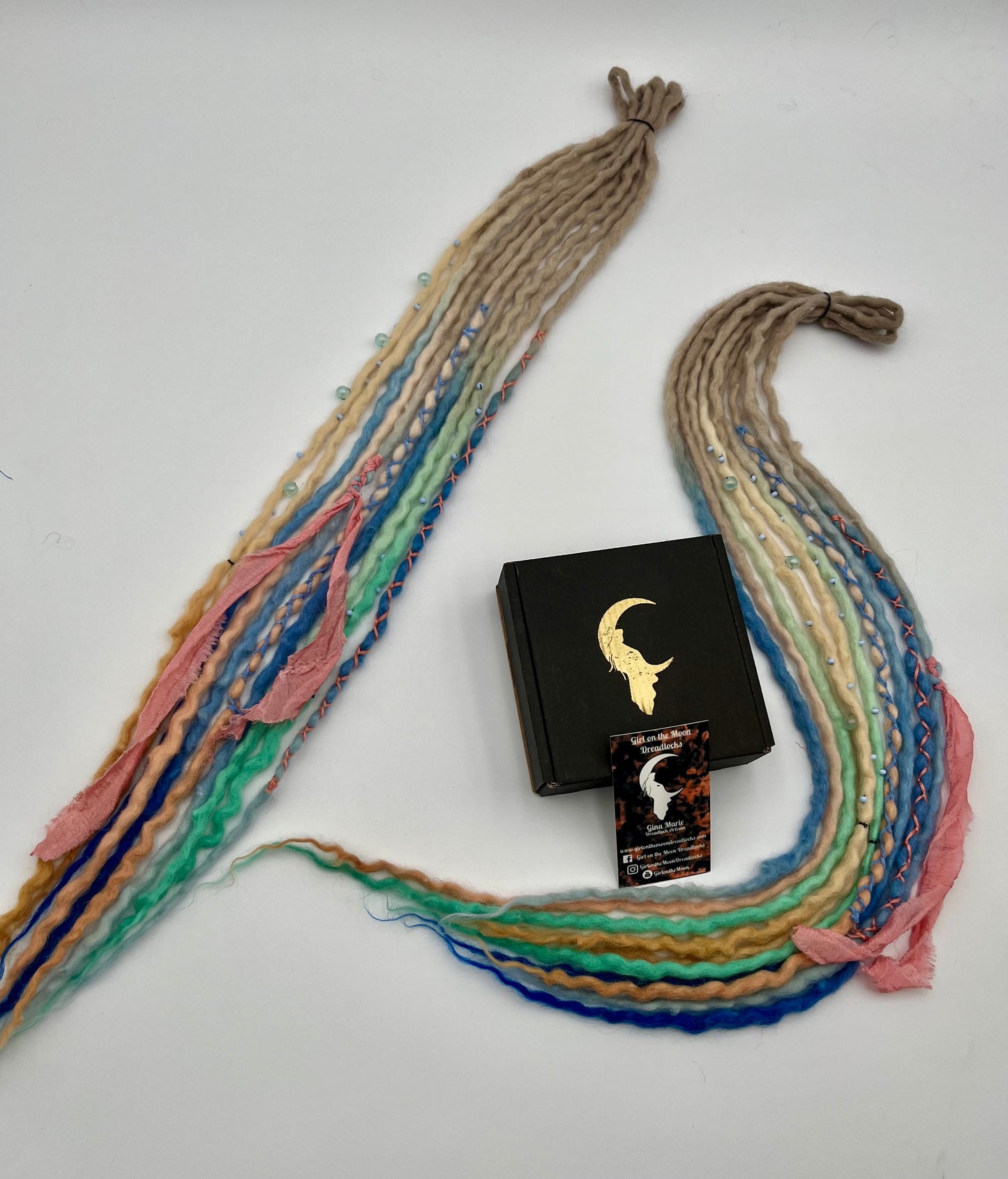Beachy Blues Mini Accent ~ Early Spring Collection - Girl On The Moon Dreadlocks