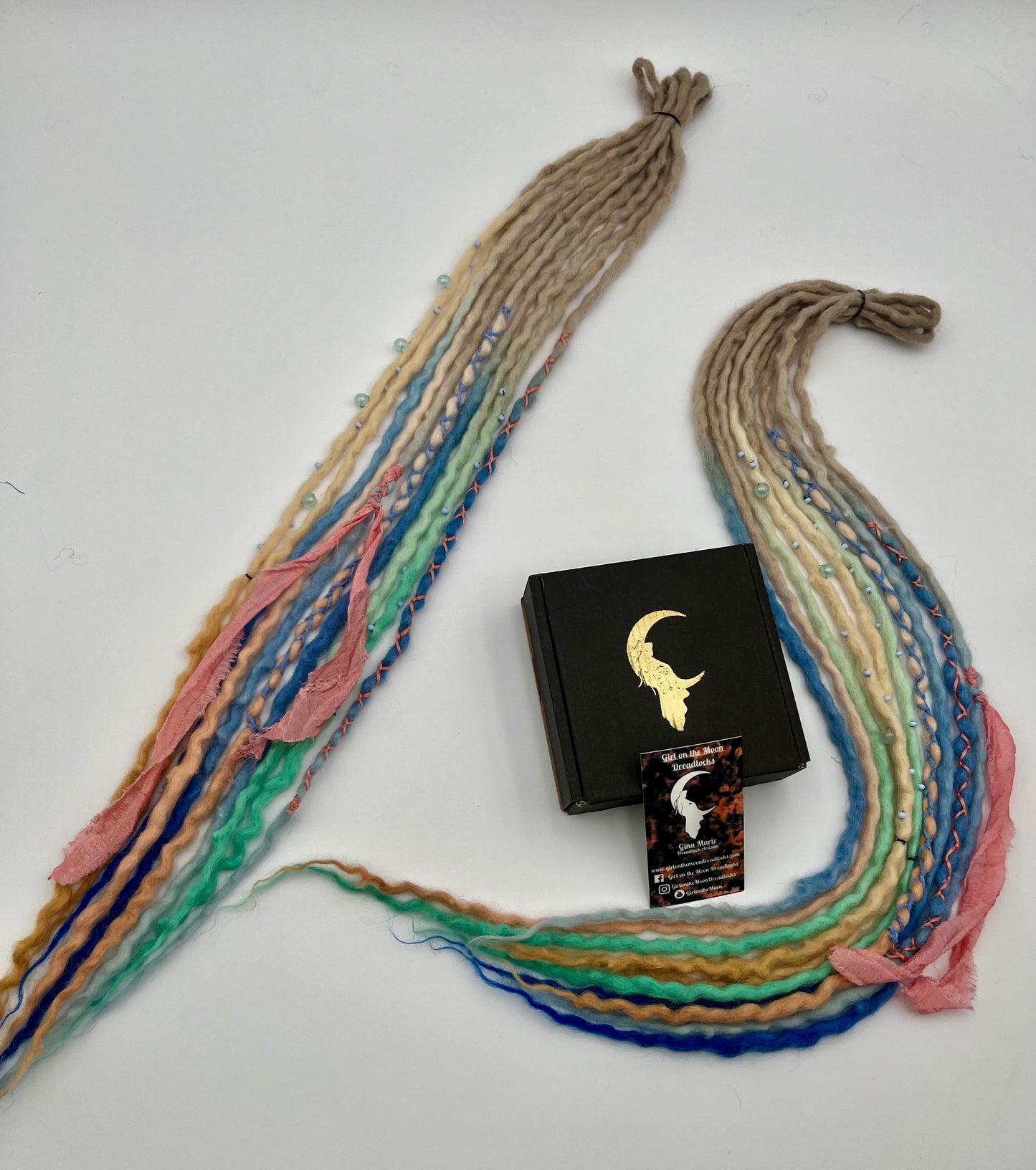 Beachy Blues Mini Accent ~ Early Spring Collection - Girl On The Moon Dreadlocks