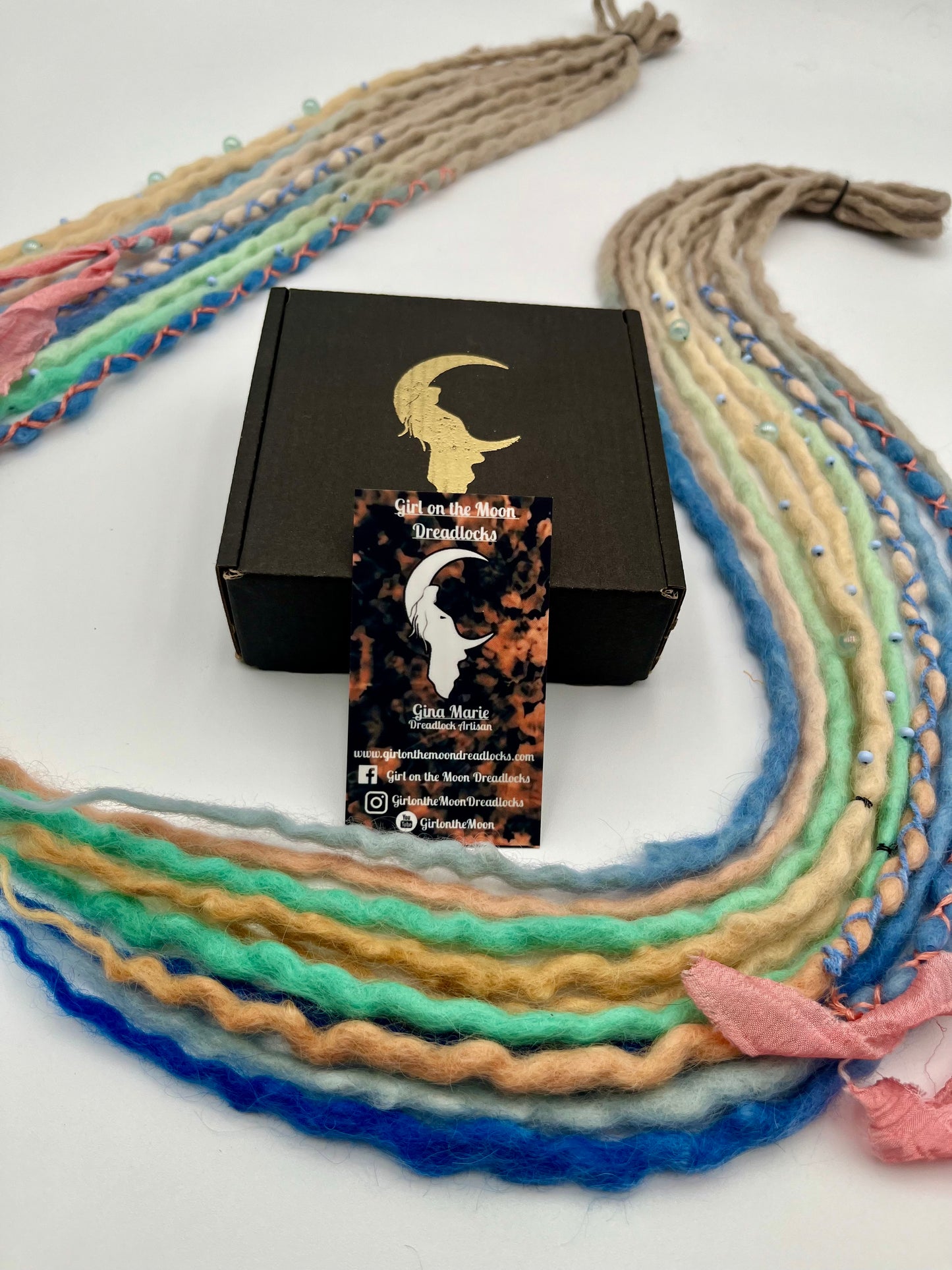 Beachy Blues Mini Accent ~ Early Spring Collection - Girl On The Moon Dreadlocks