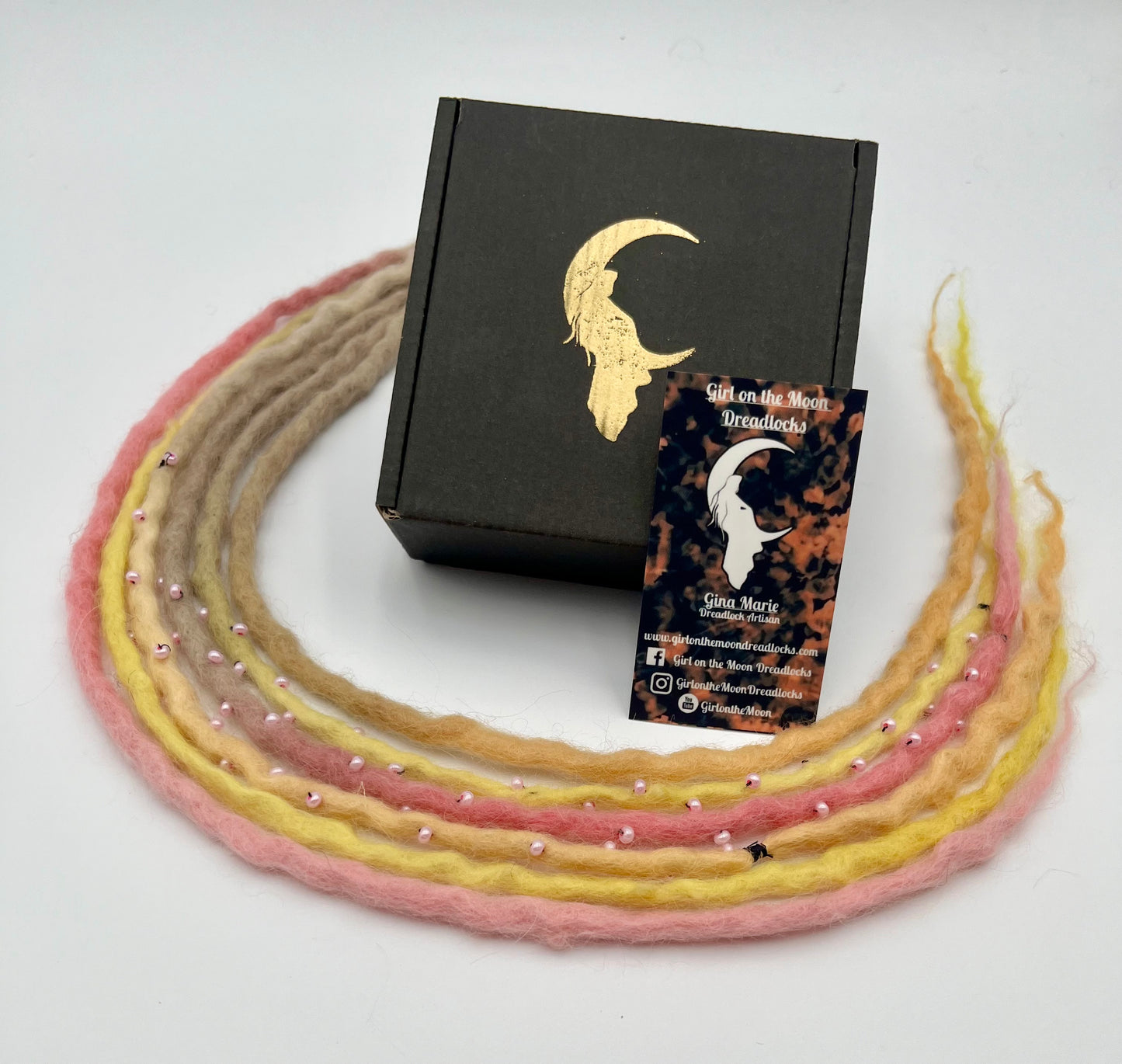 Pink Lemonade Bubble Locs ~ Early Spring Collection - Girl On The Moon Dreadlocks