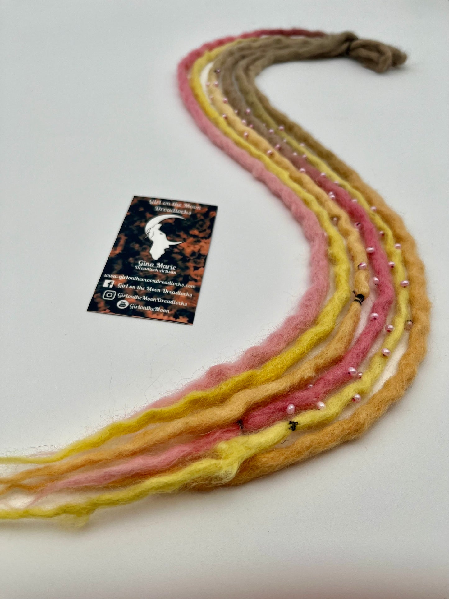 Pink Lemonade Bubble Locs ~ Early Spring Collection - Girl On The Moon Dreadlocks