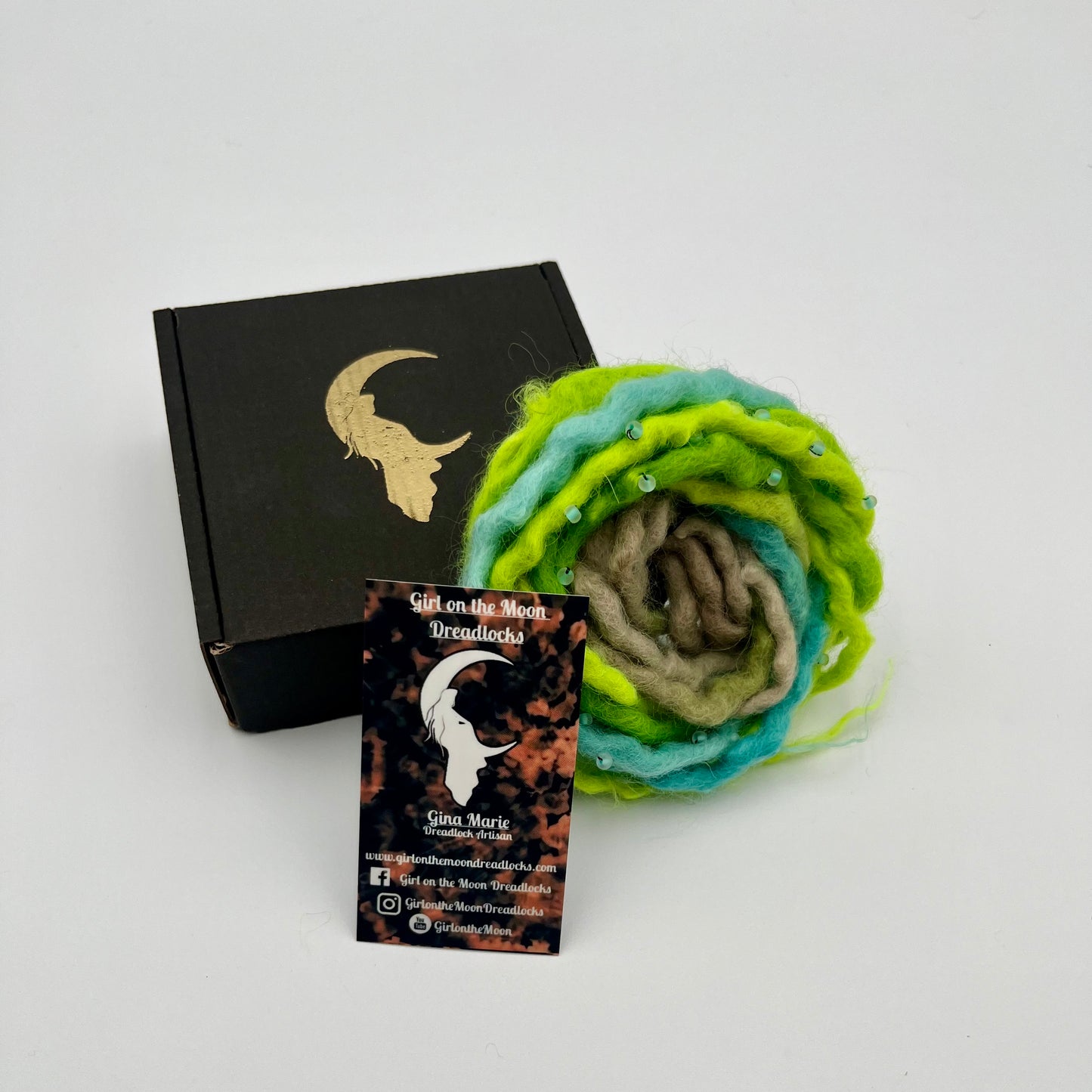 Lucky Clover Bubble Locs ~ Early Spring Collection - Girl On The Moon Dreadlocks