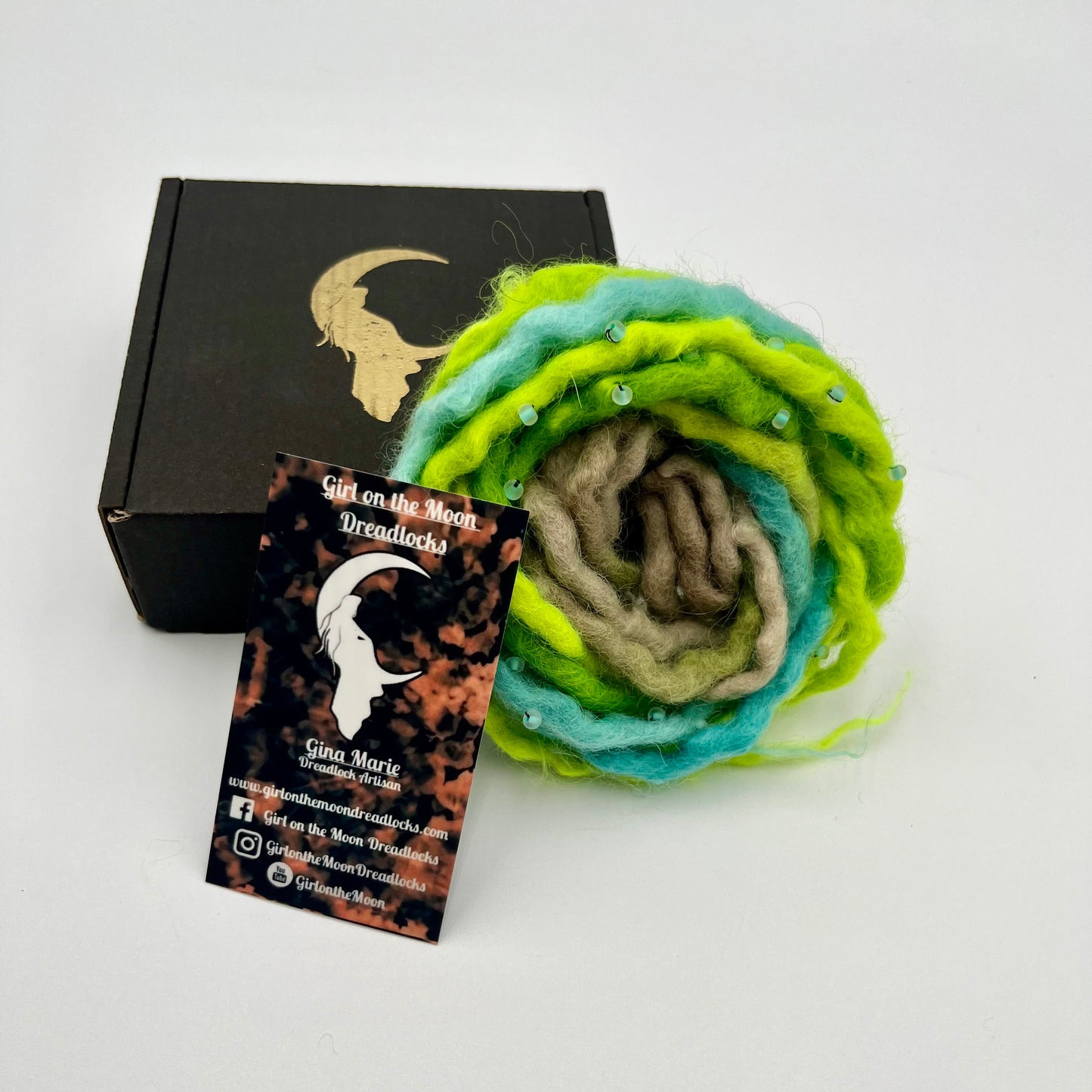 Lucky Clover Bubble Locs ~ Early Spring Collection - Girl On The Moon Dreadlocks