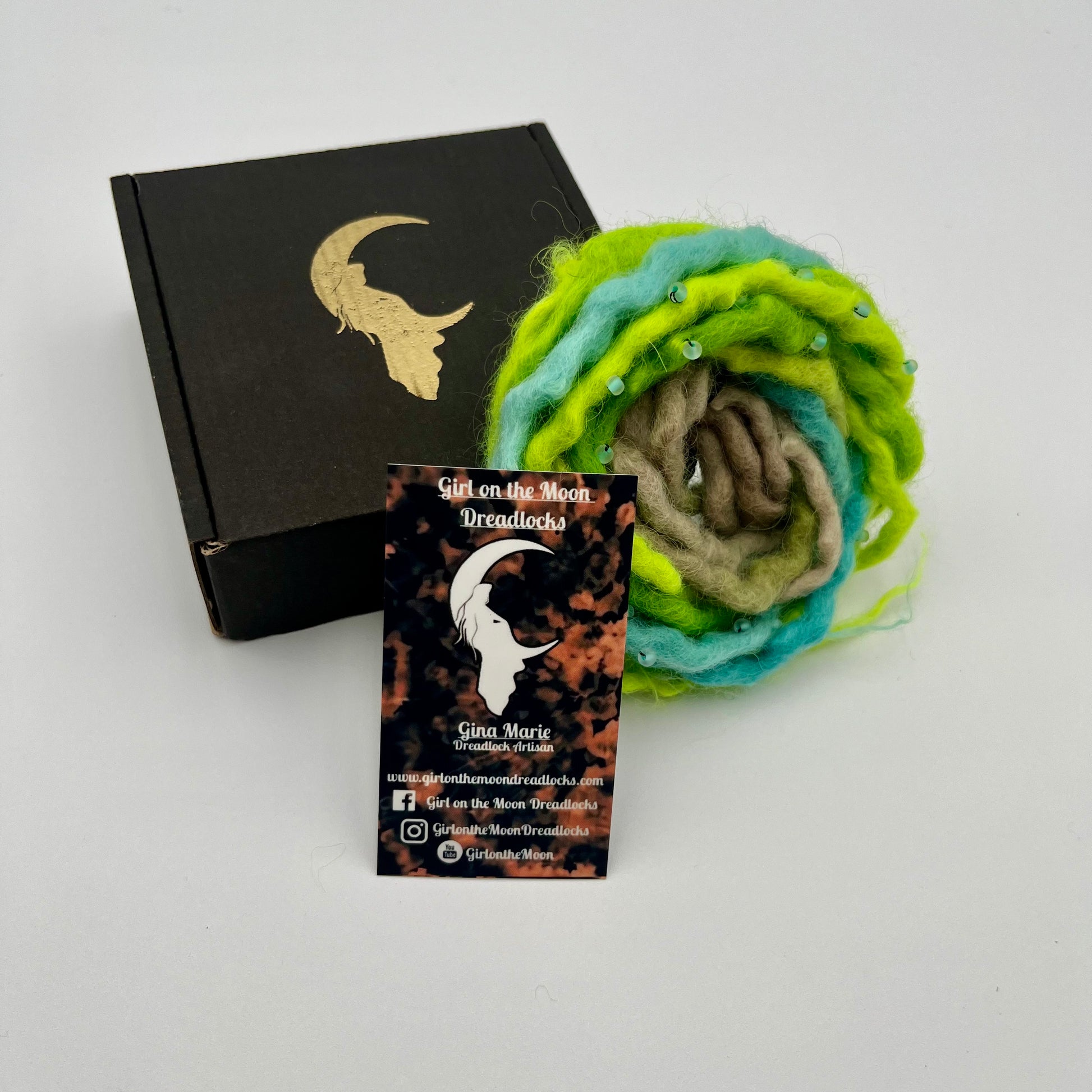 Lucky Clover Bubble Locs ~ Early Spring Collection - Girl On The Moon Dreadlocks