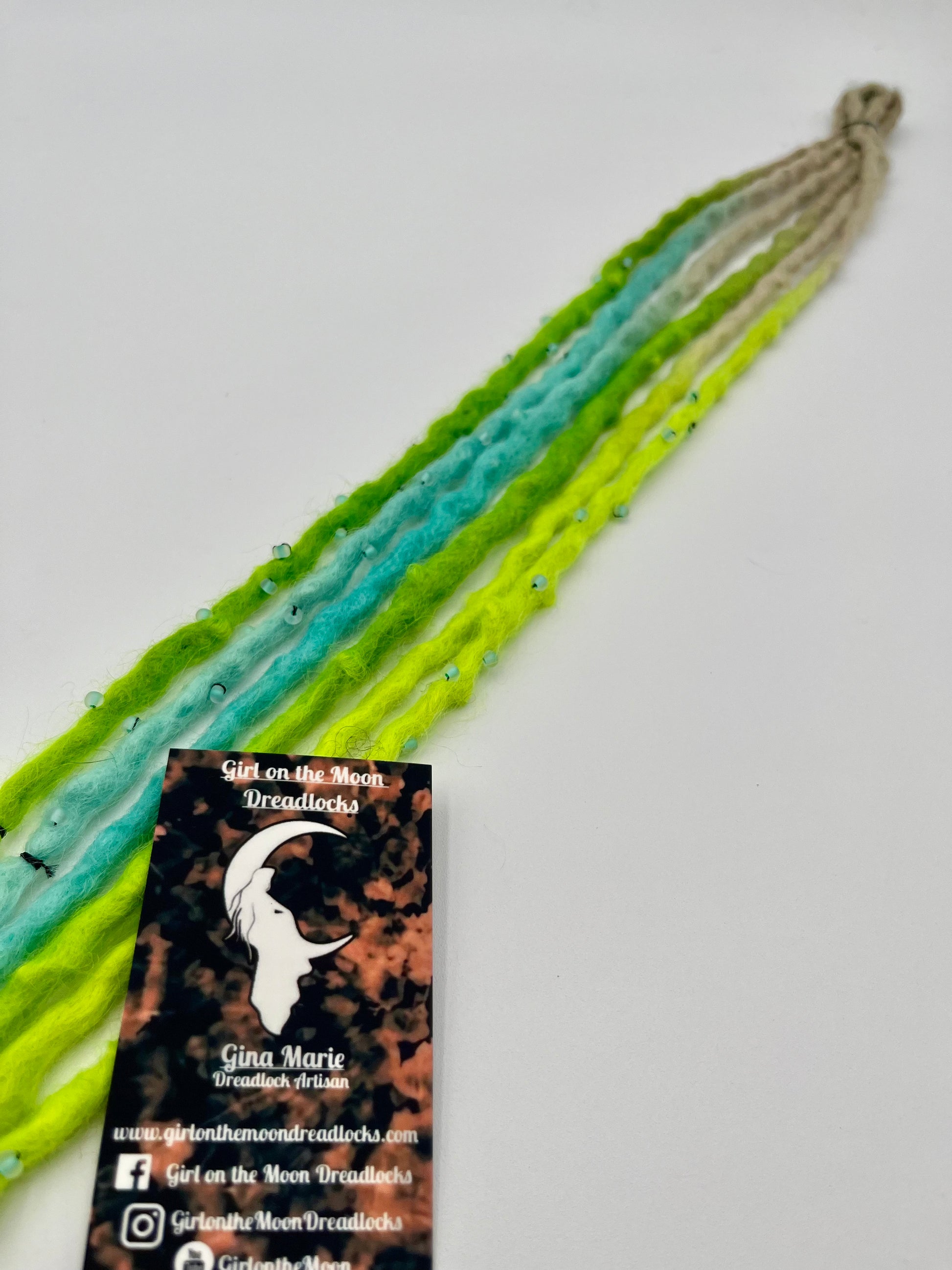 Lucky Clover Bubble Locs ~ Early Spring Collection - Girl On The Moon Dreadlocks