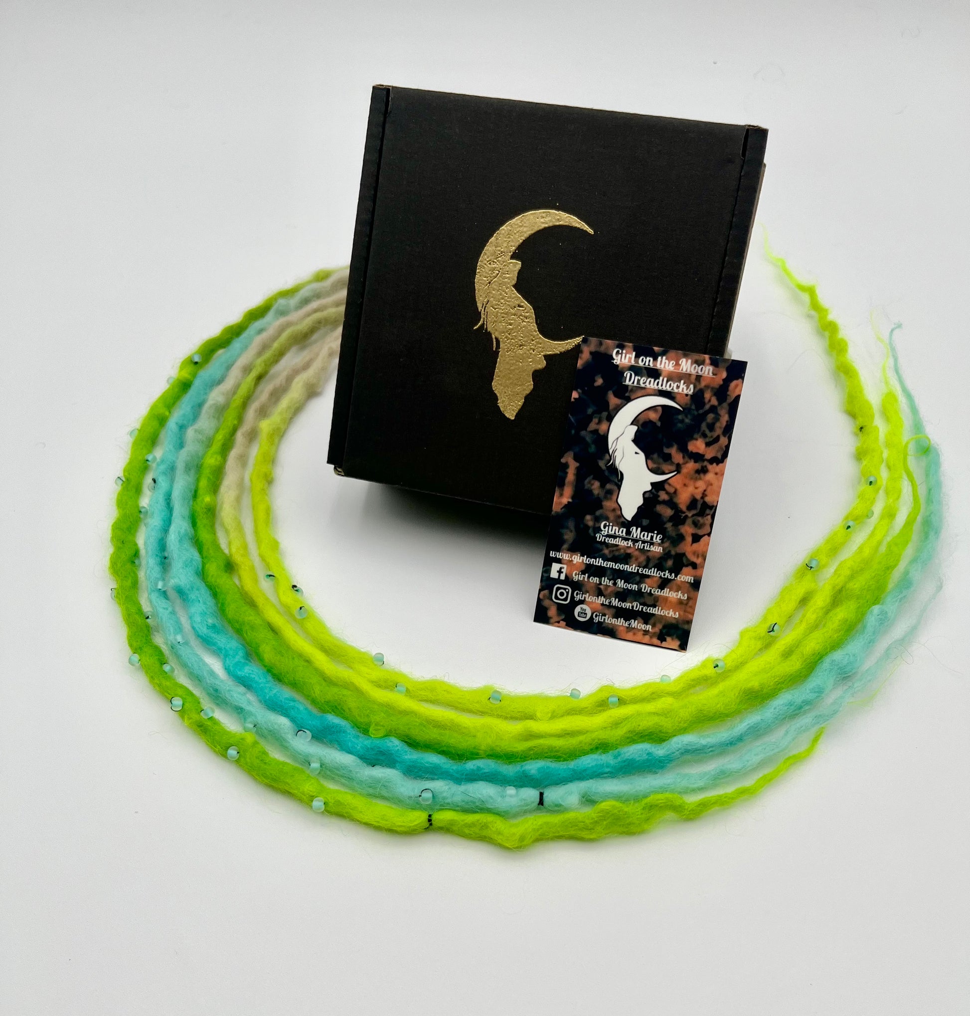 Lucky Clover Bubble Locs ~ Early Spring Collection - Girl On The Moon Dreadlocks