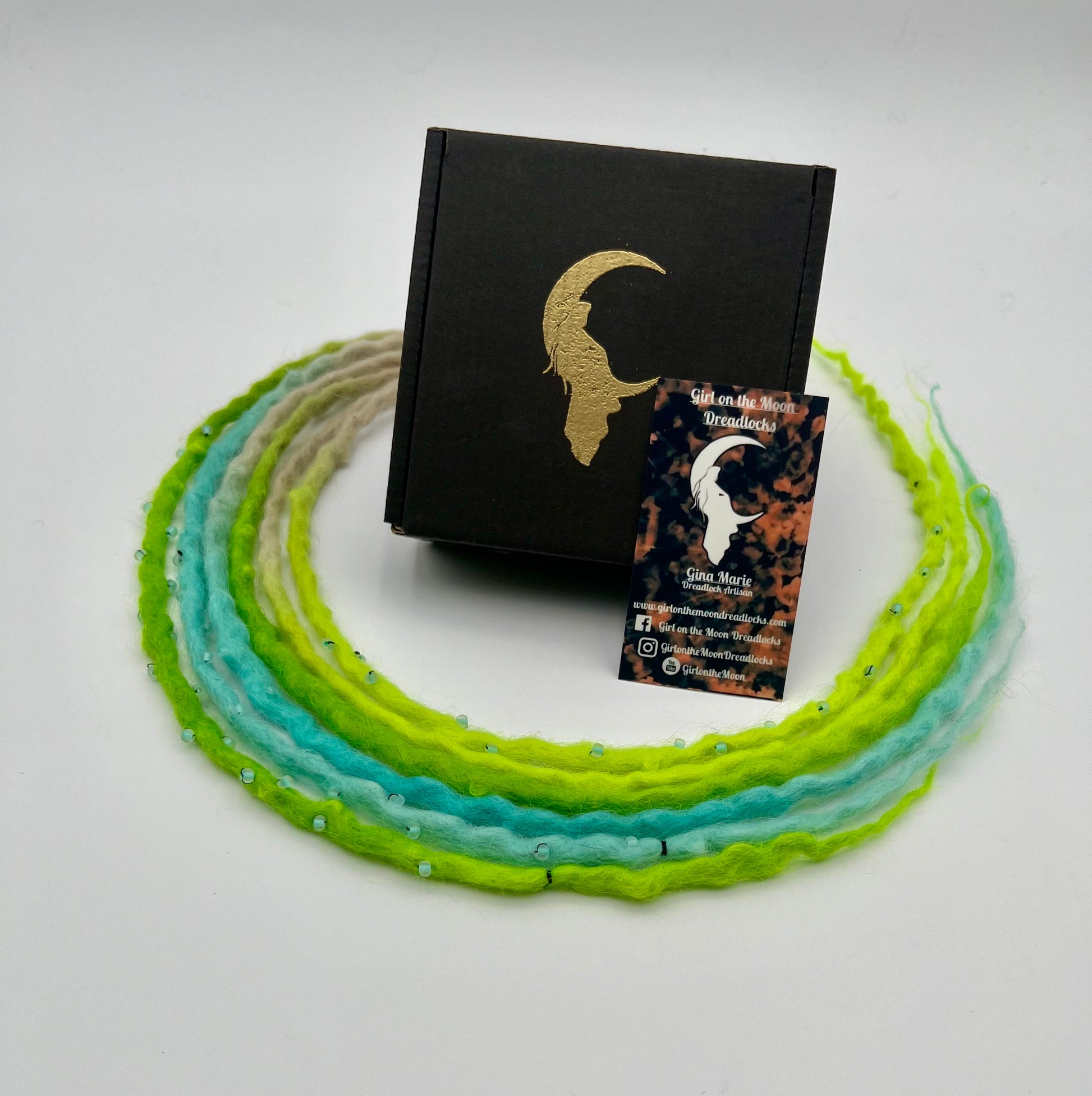 Lucky Clover Bubble Locs ~ Early Spring Collection - Girl On The Moon Dreadlocks