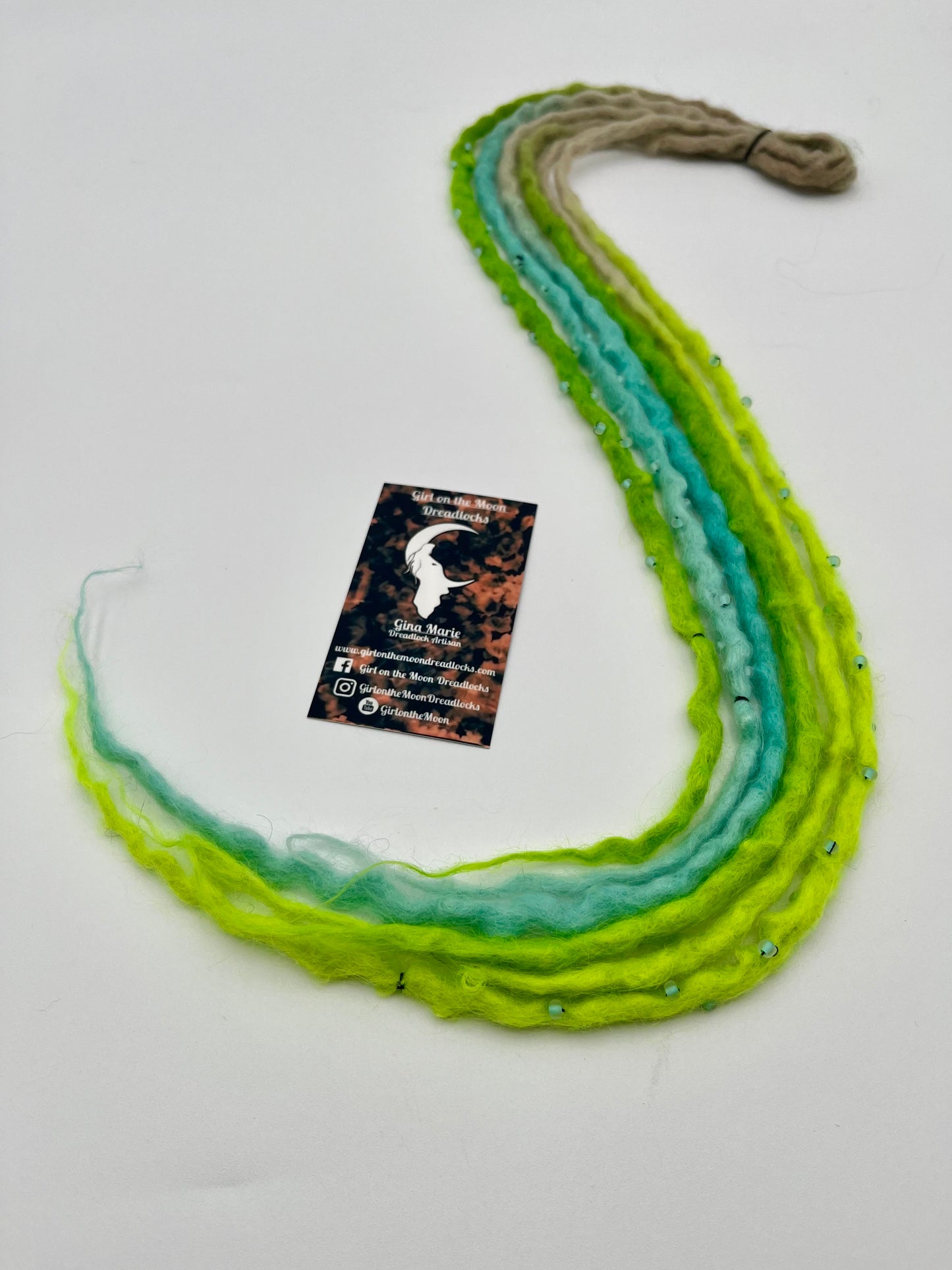 Lucky Clover Bubble Locs ~ Early Spring Collection - Girl On The Moon Dreadlocks
