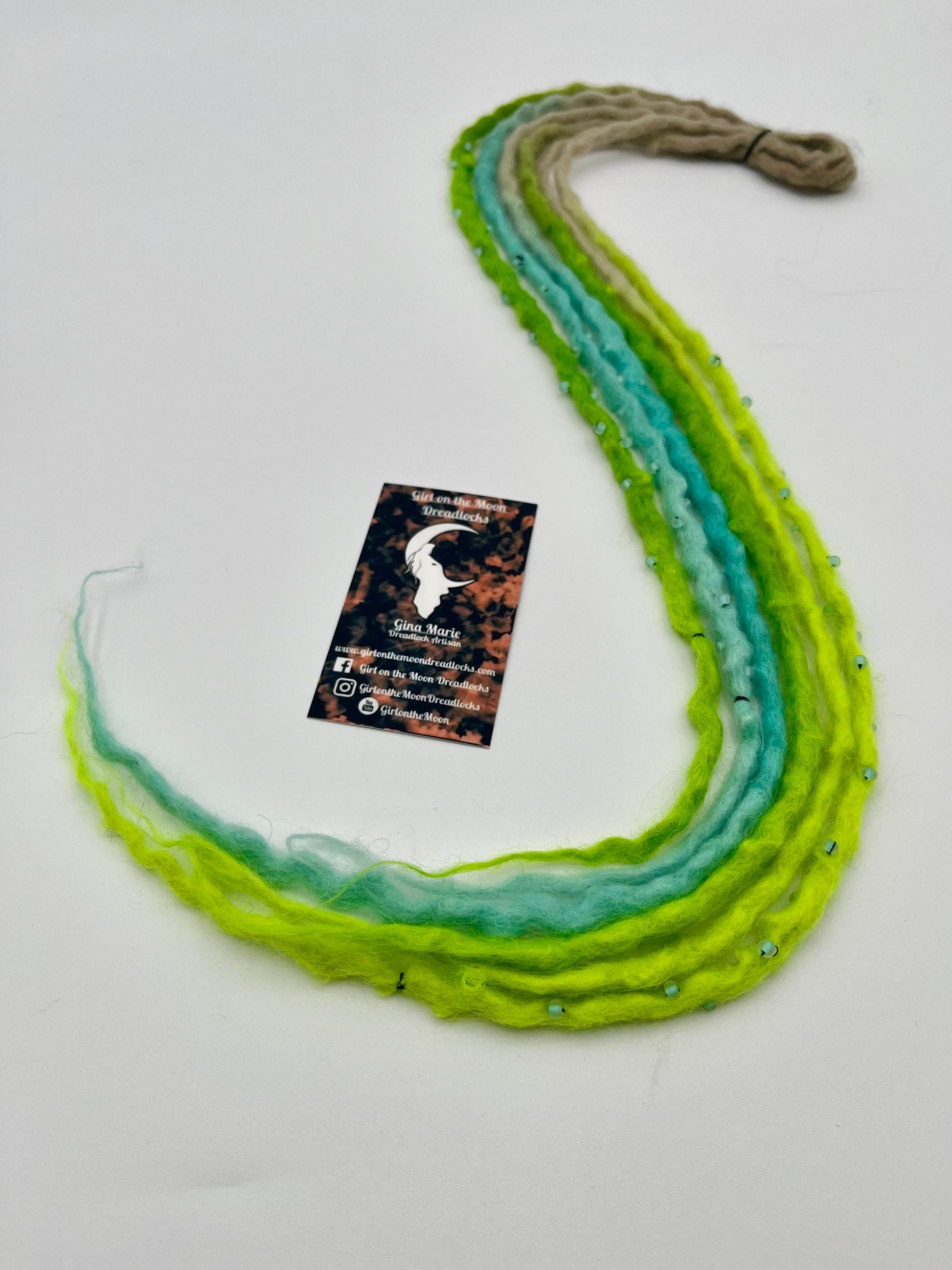 Lucky Clover Bubble Locs ~ Early Spring Collection - Girl On The Moon Dreadlocks
