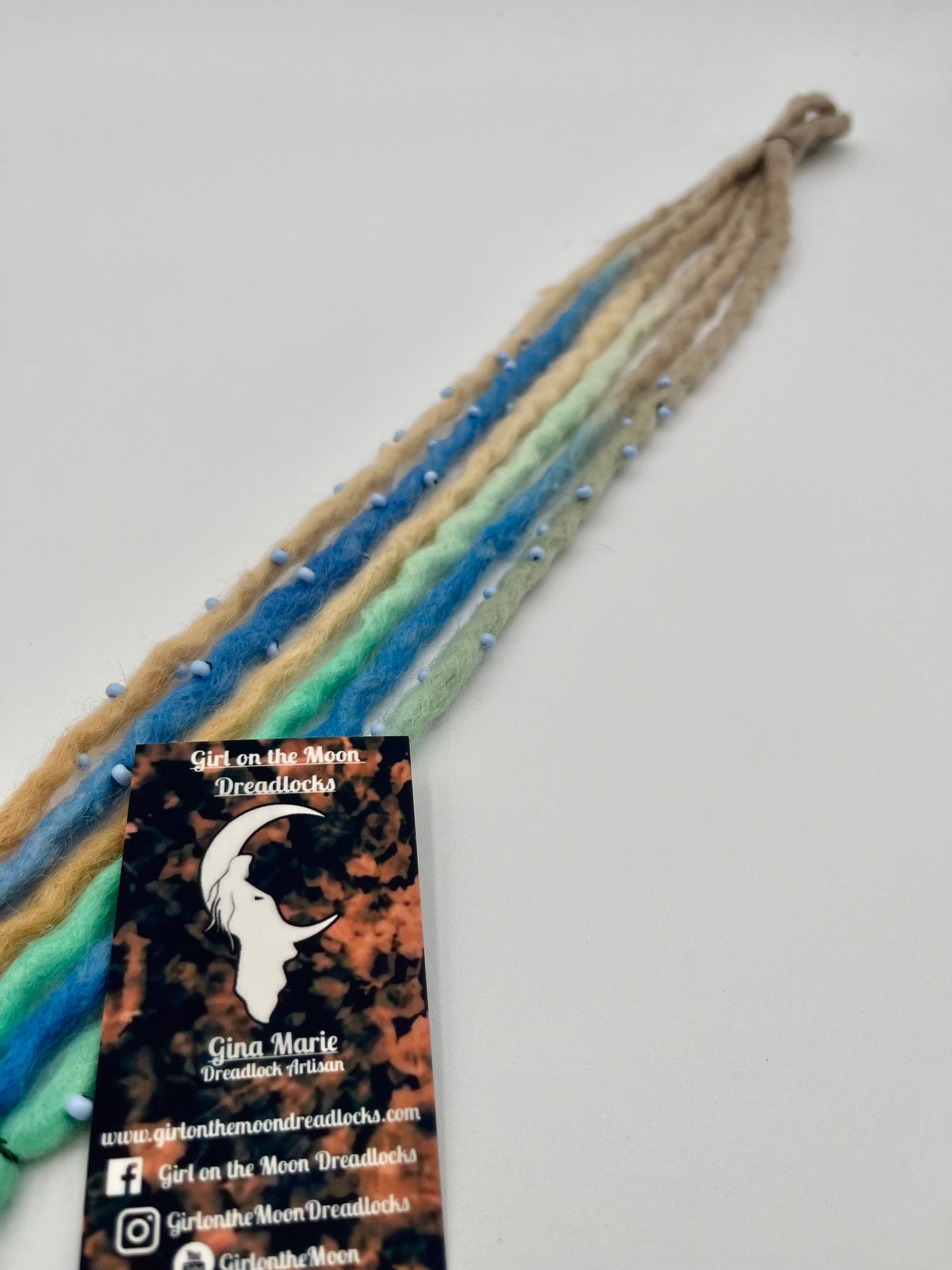 Beachy Blues Bubble Locs ~ Early Spring Collection - Girl On The Moon Dreadlocks