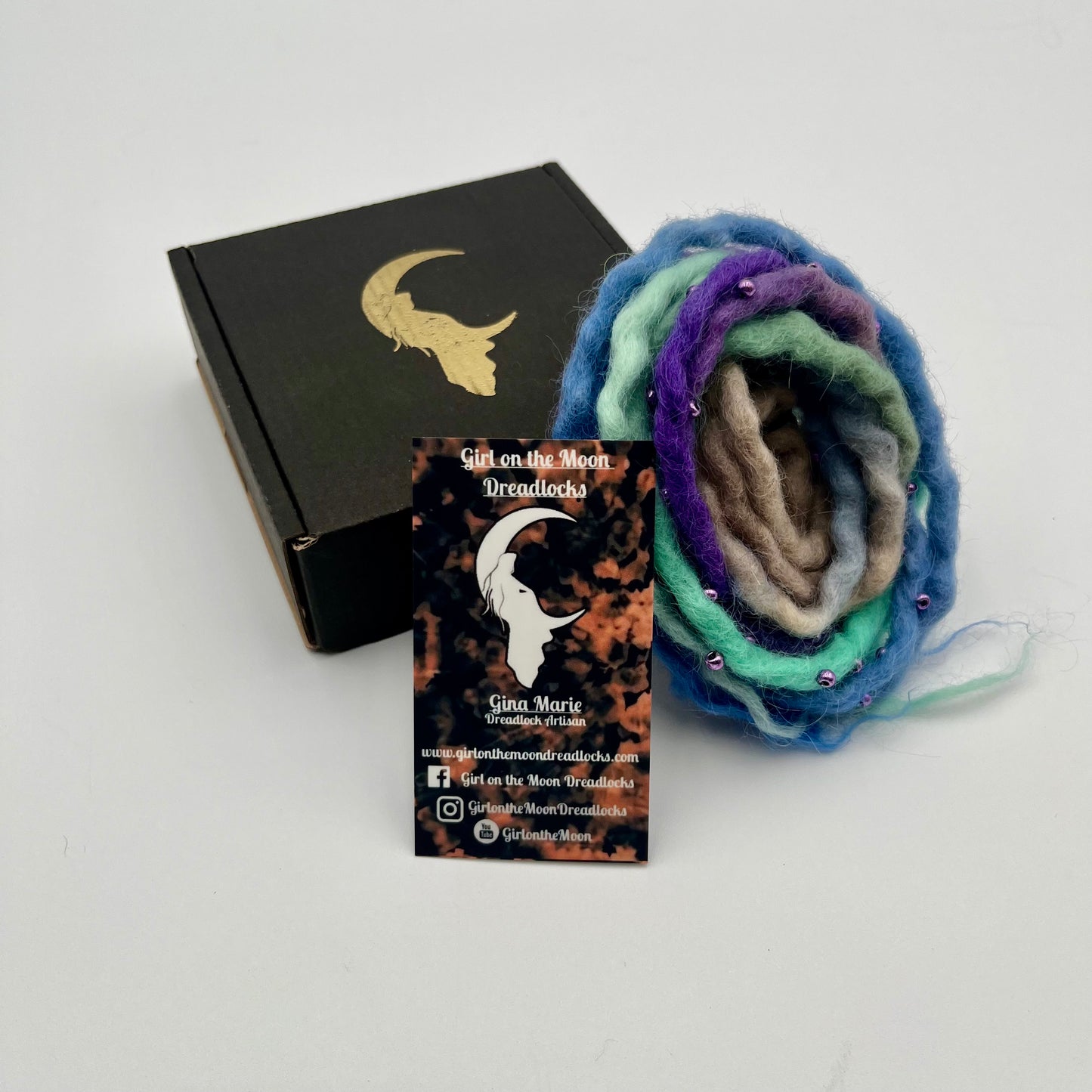 Forget-Me-Not Bubble Locs ~ Early Spring Collection - Girl On The Moon Dreadlocks