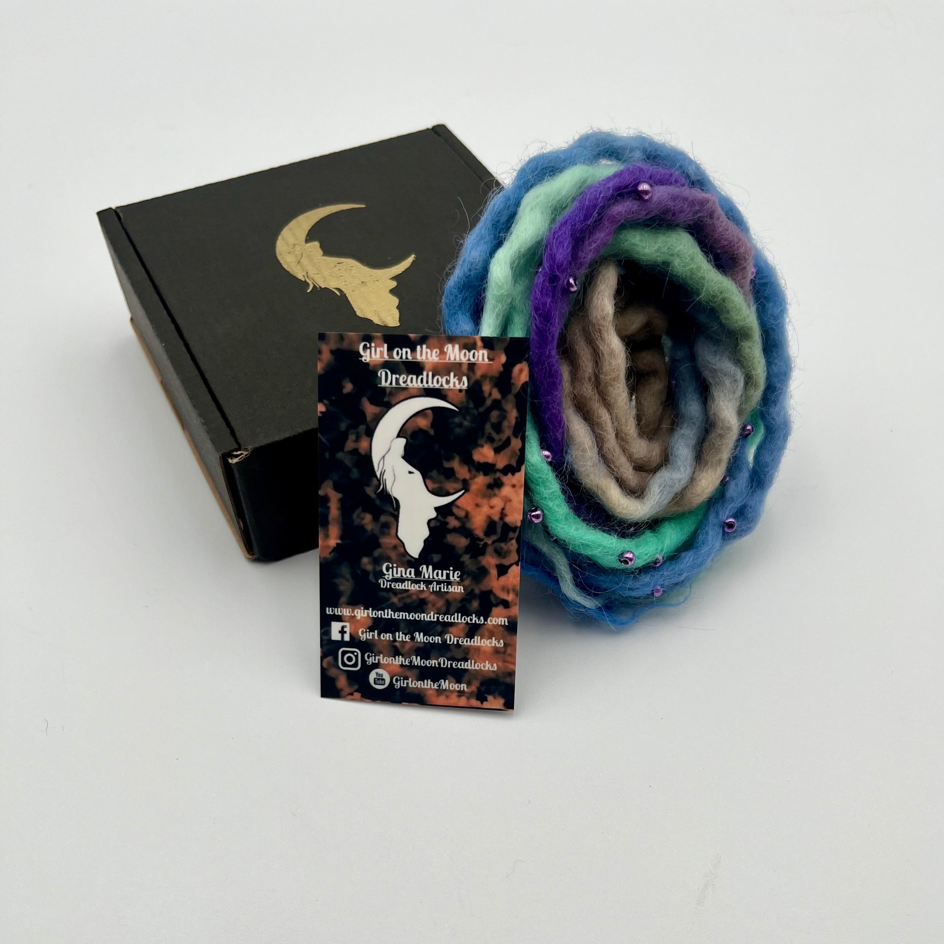 Forget-Me-Not Bubble Locs ~ Early Spring Collection - Girl On The Moon Dreadlocks