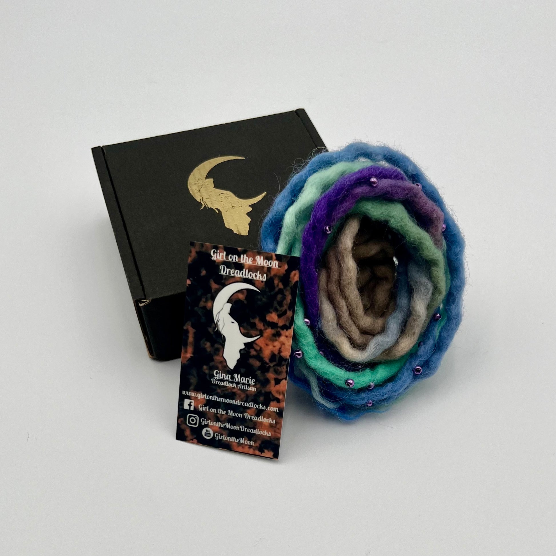 Forget-Me-Not Bubble Locs ~ Early Spring Collection - Girl On The Moon Dreadlocks