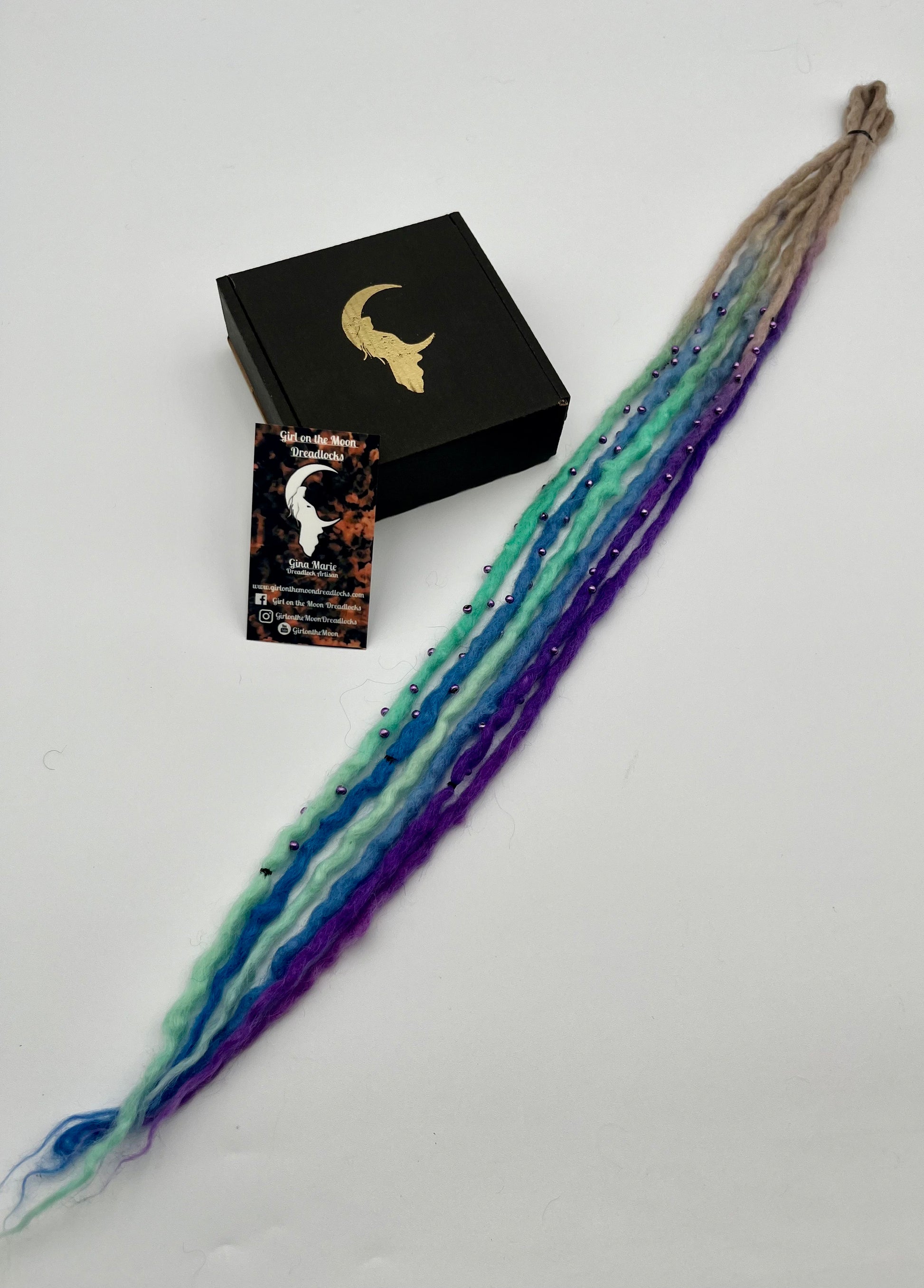 Forget-Me-Not Bubble Locs ~ Early Spring Collection - Girl On The Moon Dreadlocks