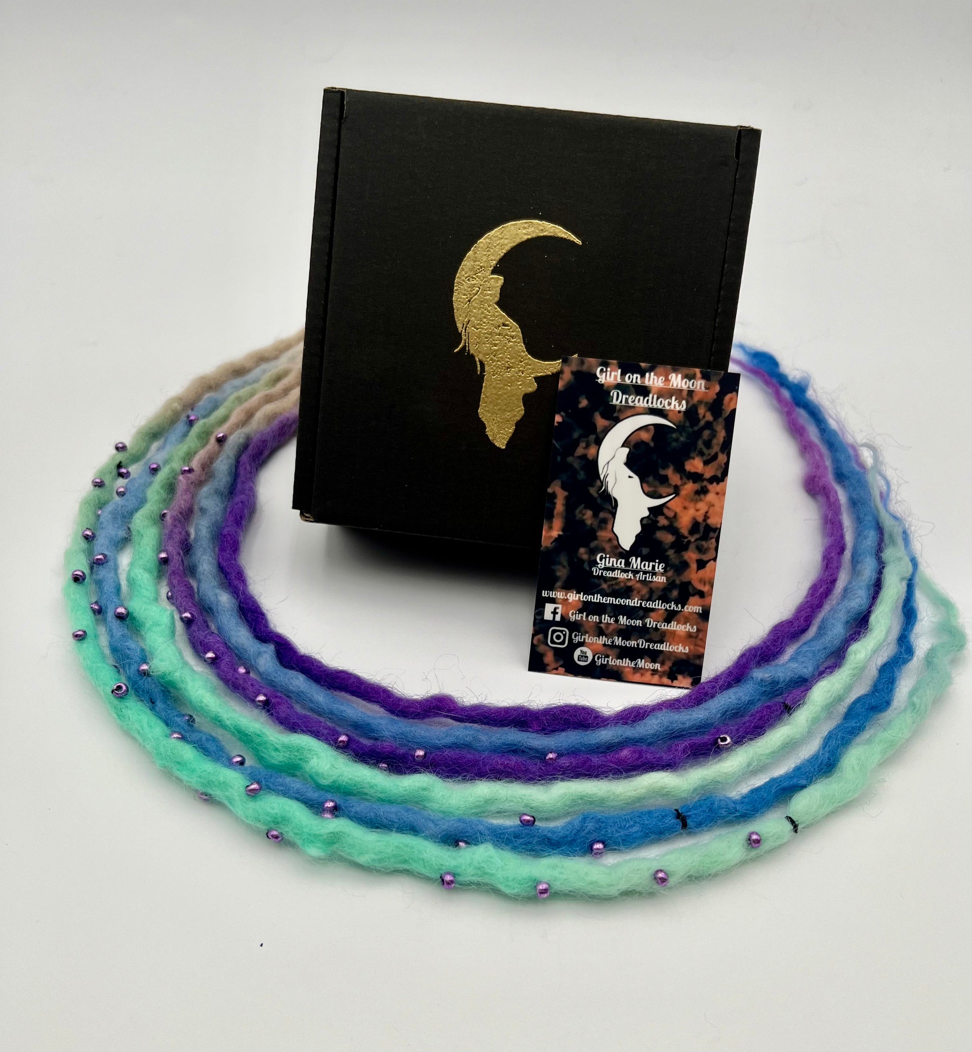 Forget-Me-Not Bubble Locs ~ Early Spring Collection - Girl On The Moon Dreadlocks