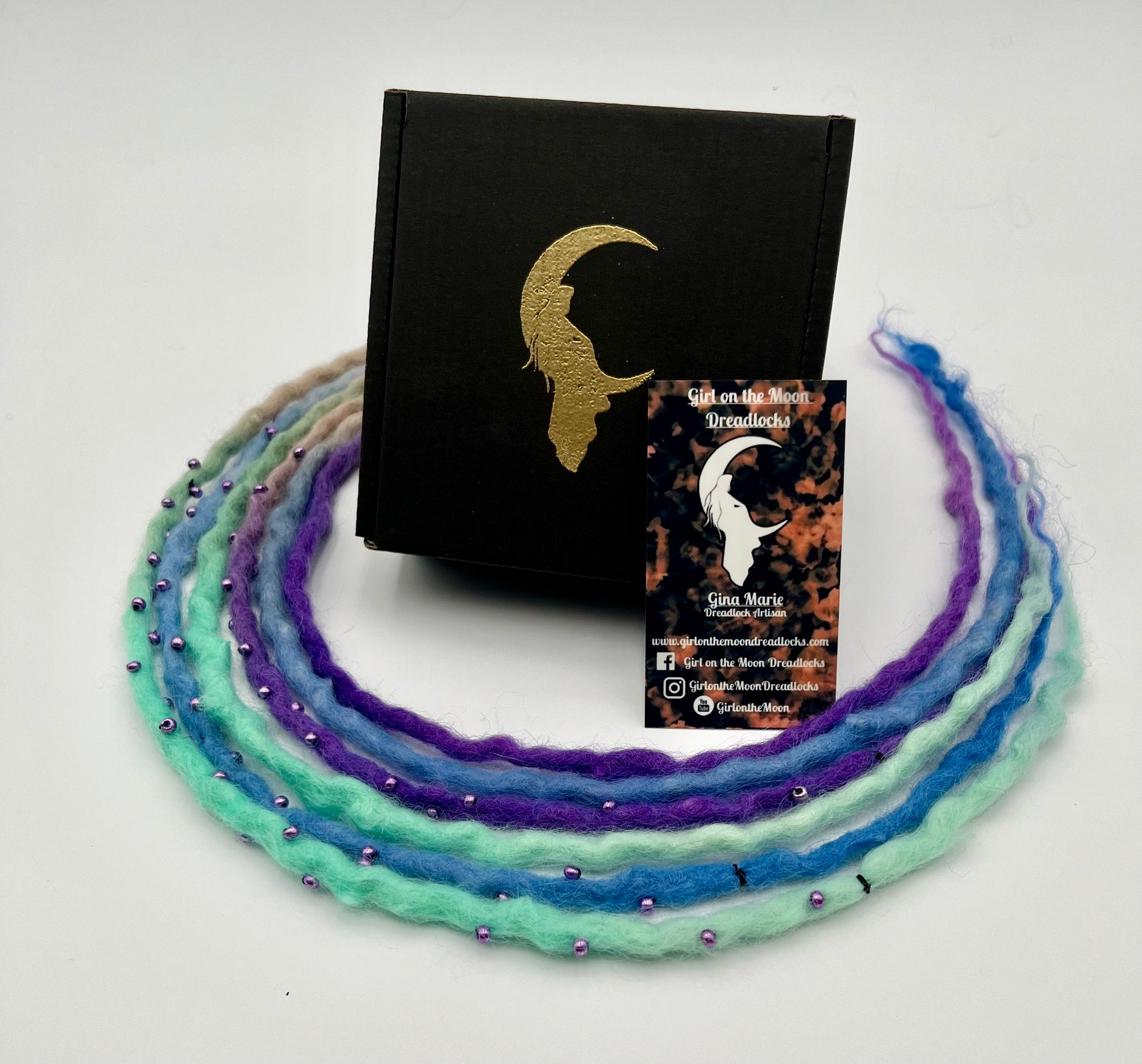 Forget-Me-Not Bubble Locs ~ Early Spring Collection - Girl On The Moon Dreadlocks