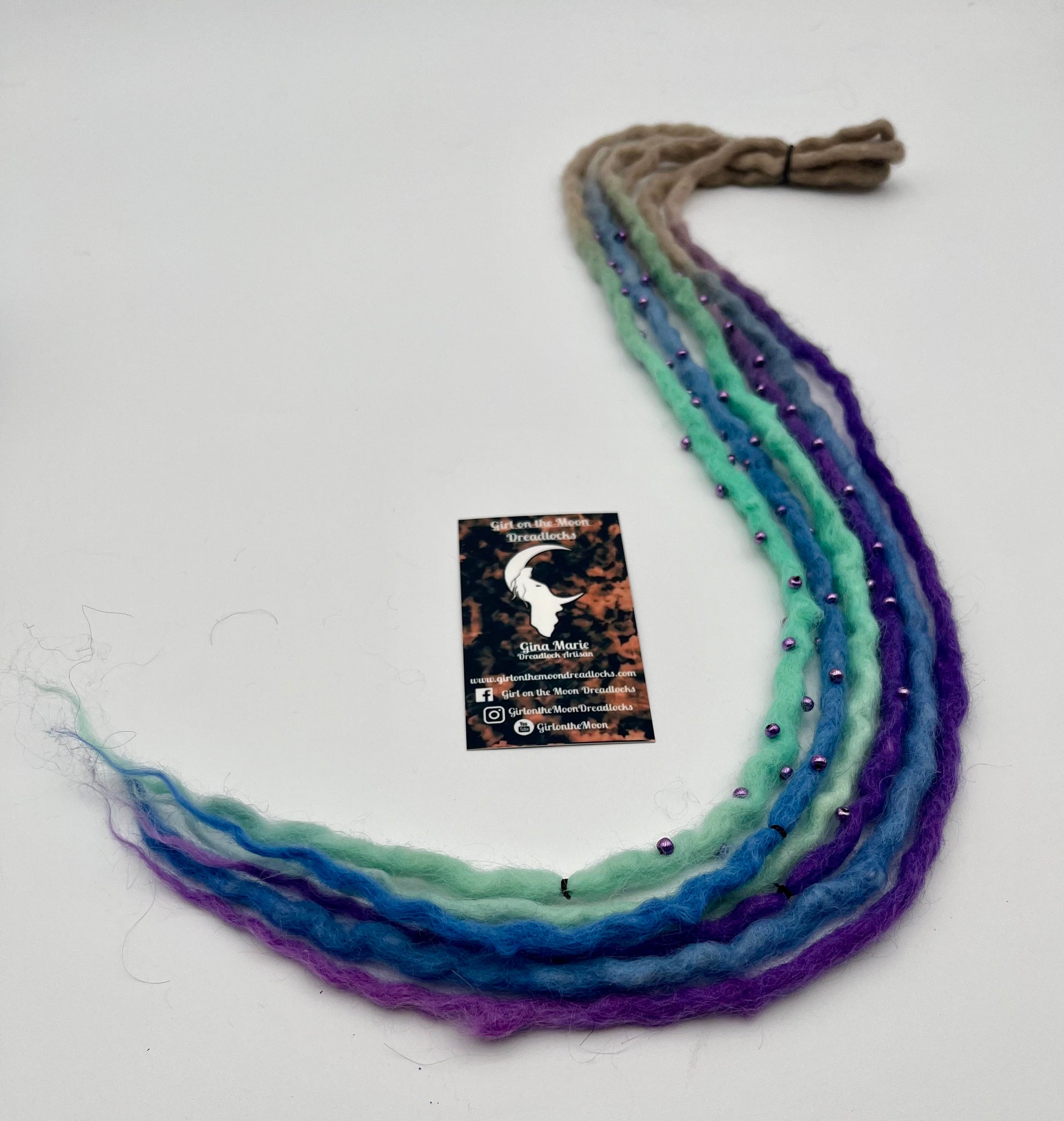 Forget-Me-Not Bubble Locs ~ Early Spring Collection - Girl On The Moon Dreadlocks
