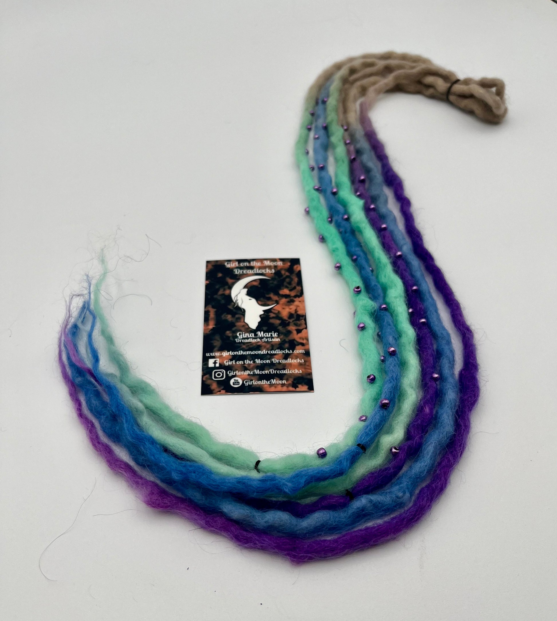 Forget-Me-Not Bubble Locs ~ Early Spring Collection - Girl On The Moon Dreadlocks