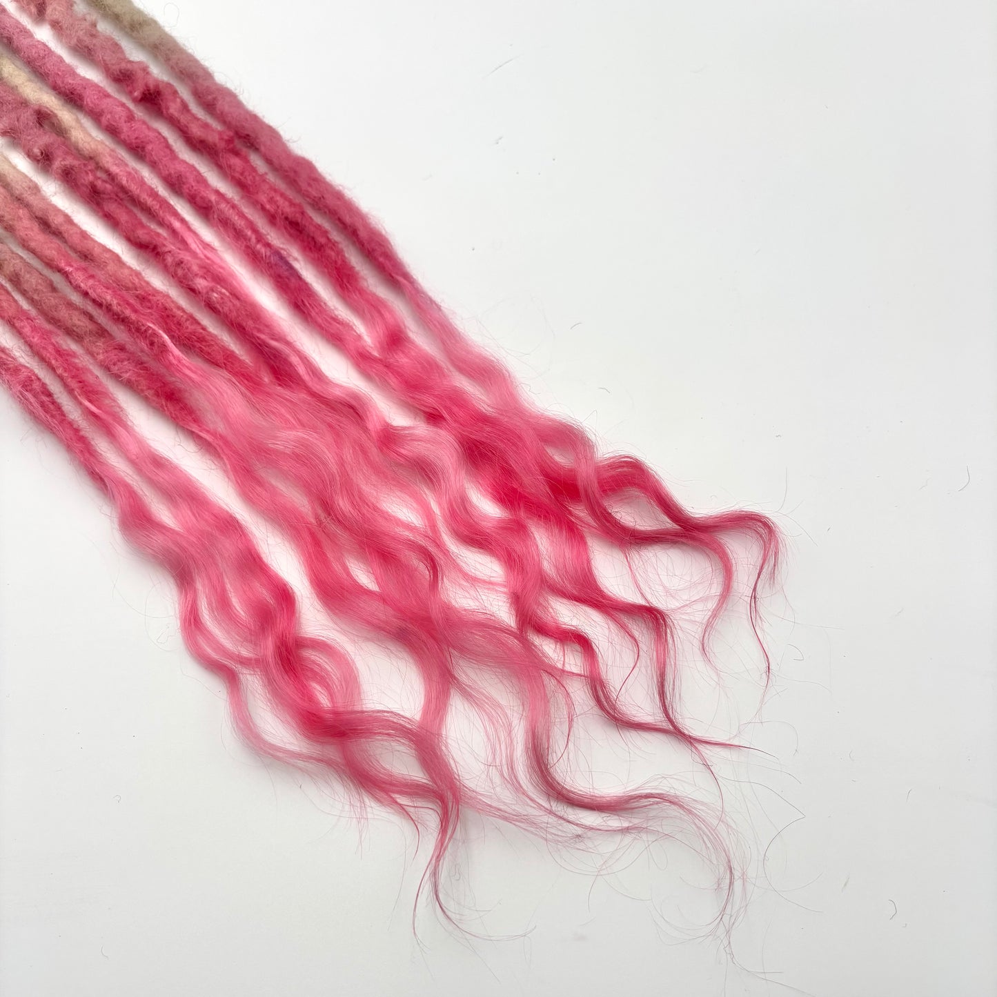 Blonde to Mixed Pinks - Girl On The Moon Dreadlocks