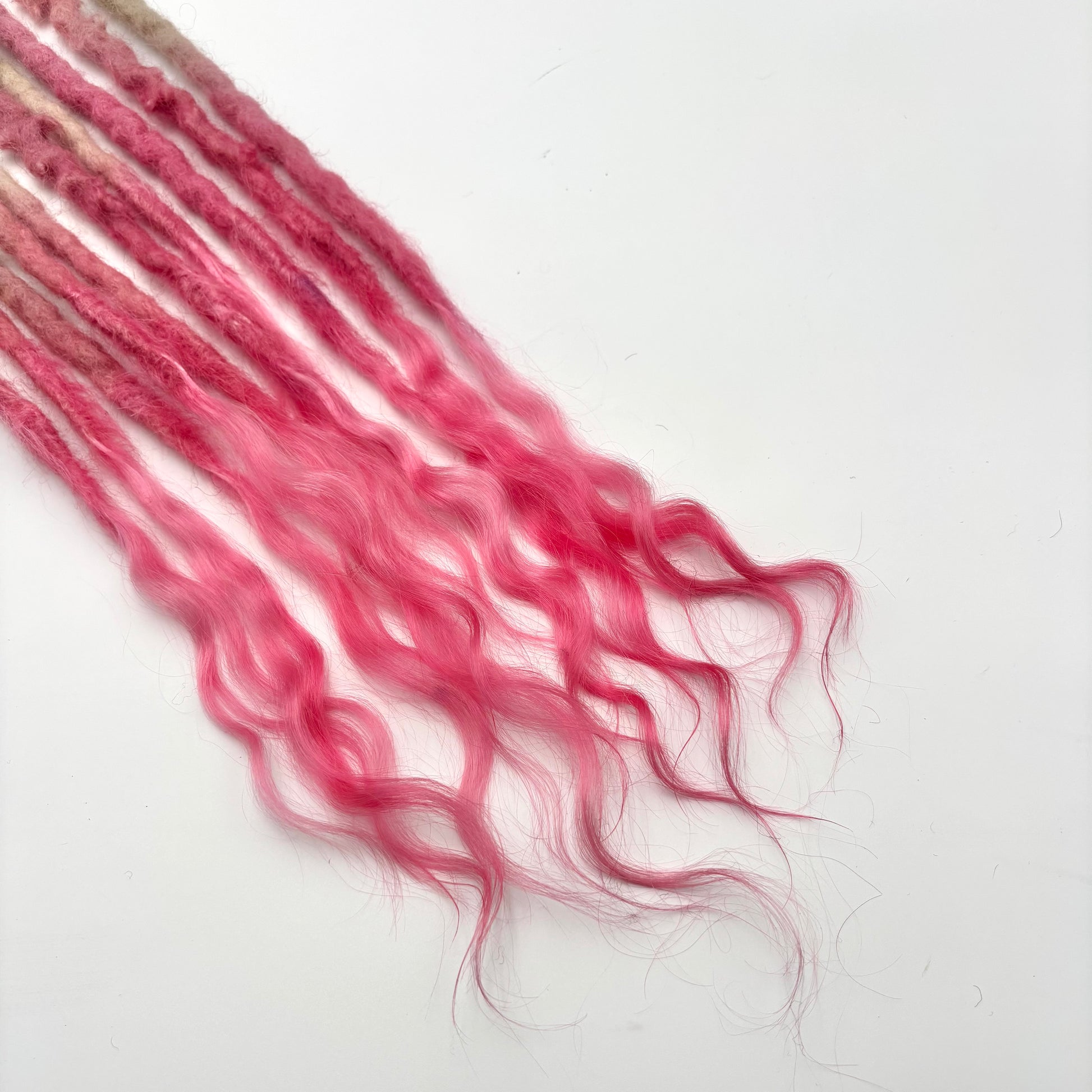 Blonde to Mixed Pinks - Girl On The Moon Dreadlocks