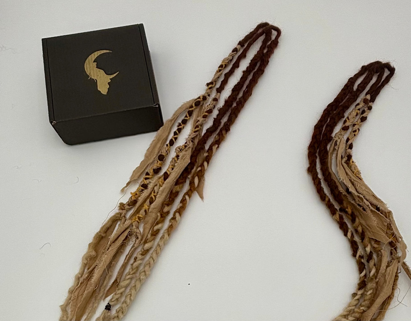 Dark Ginger to White/Cream Ombre Chunky Wraps