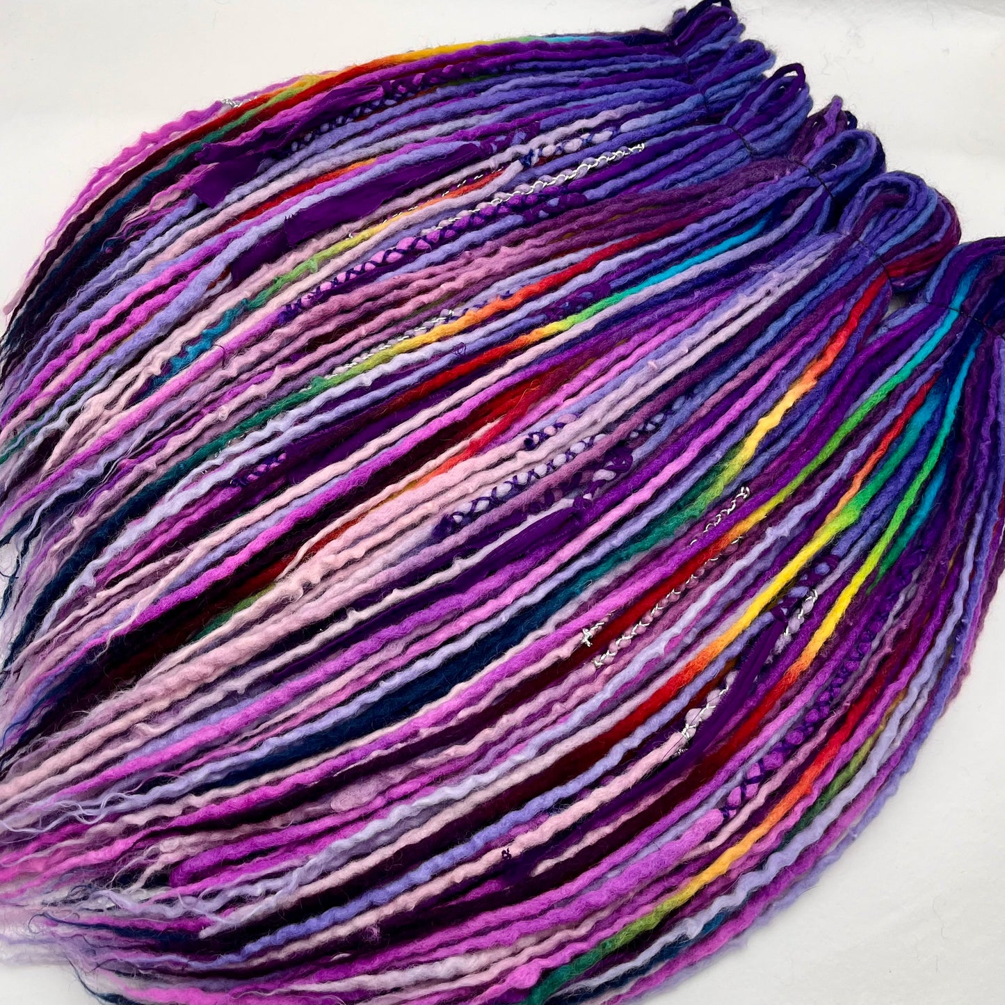 Purple Rainbow Colorway - Girl On The Moon Dreadlocks