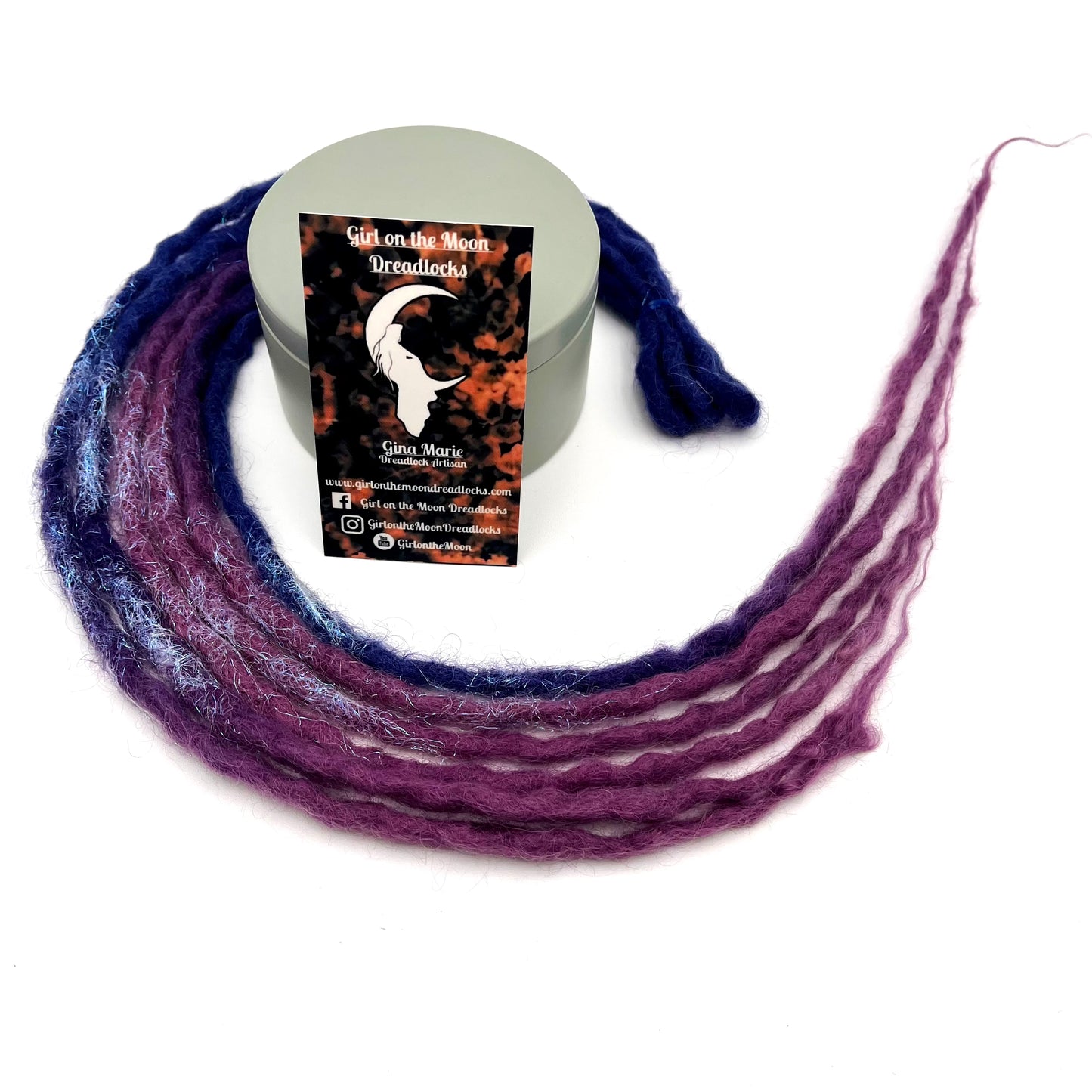 MYTHICAL ~ Sparkle Locs (Violet to Plum) - Girl On The Moon Dreadlocks