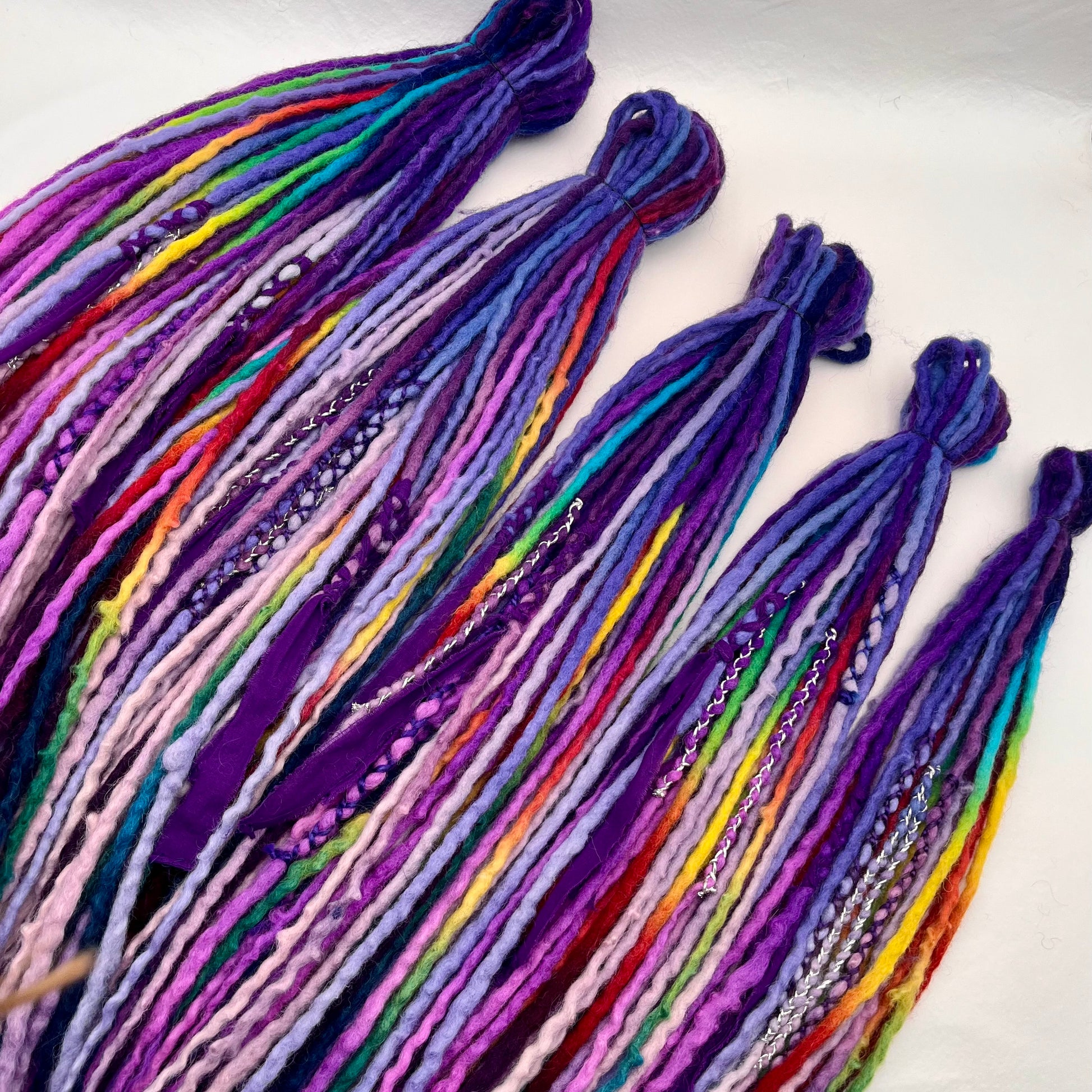 Purple Rainbow Colorway - Girl On The Moon Dreadlocks