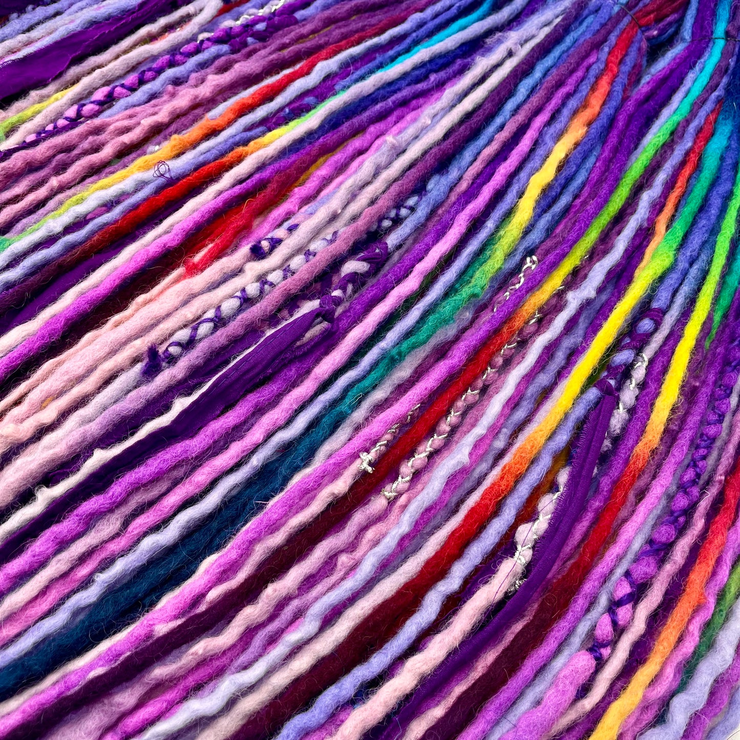 Purple Rainbow Colorway - Girl On The Moon Dreadlocks