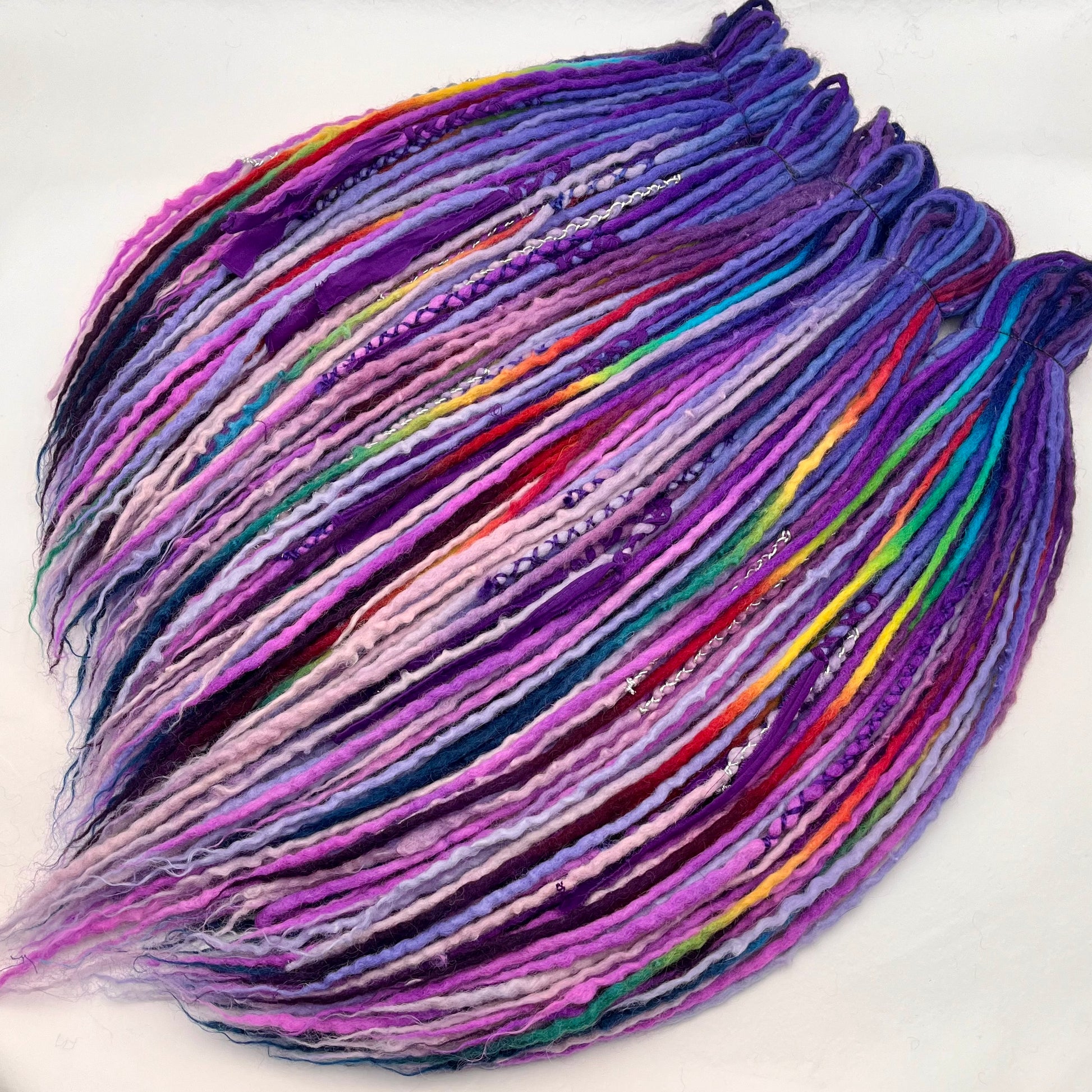 Purple Rainbow Colorway - Girl On The Moon Dreadlocks