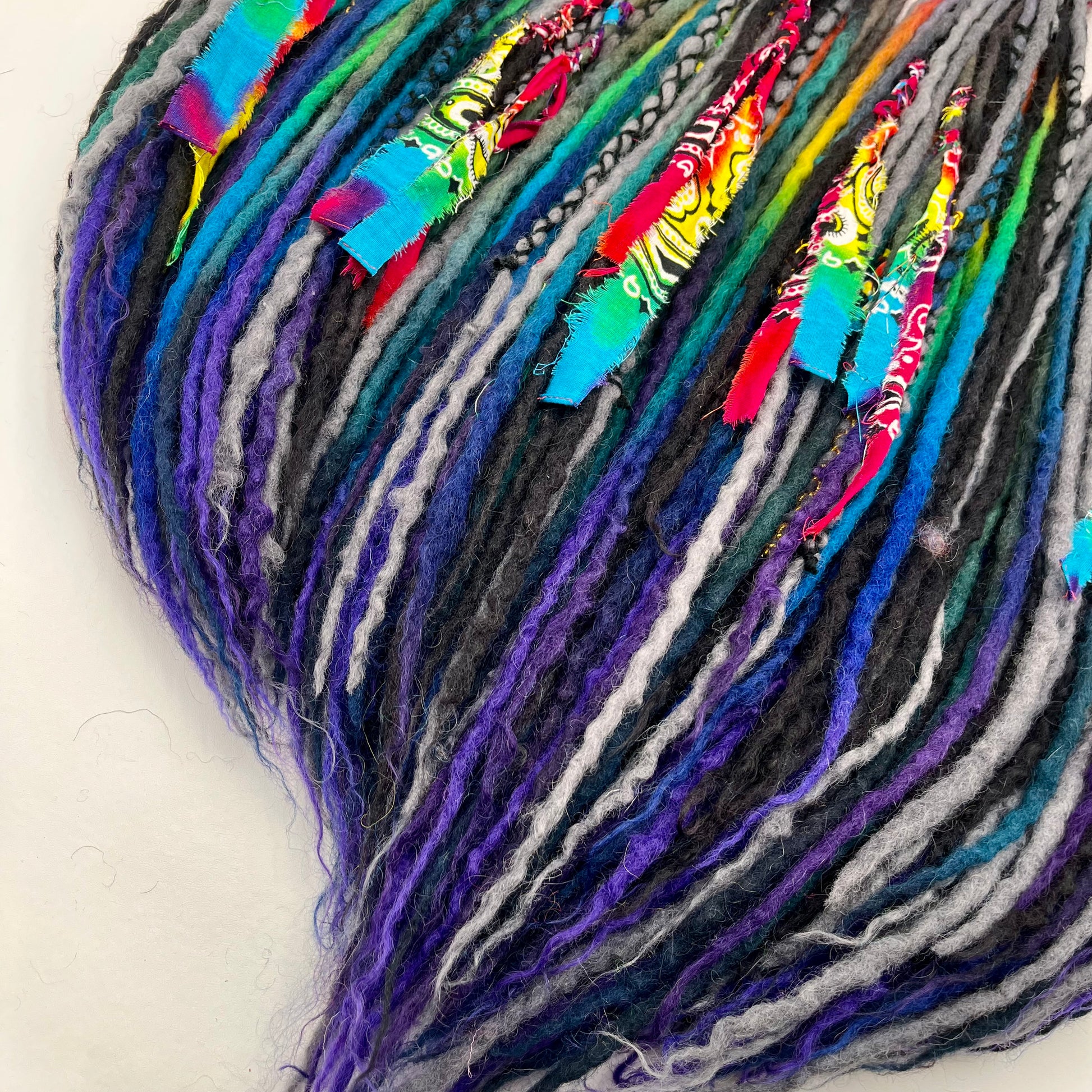 Black Rainbow Colorway - Girl On The Moon Dreadlocks