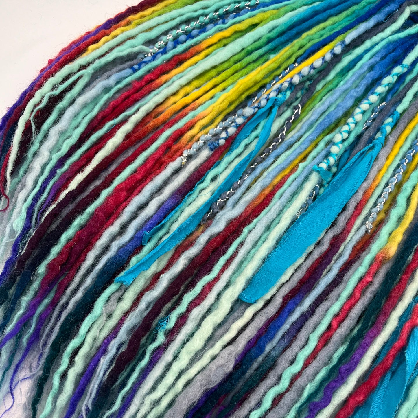 Blue Rainbow Colorway - Girl On The Moon Dreadlocks