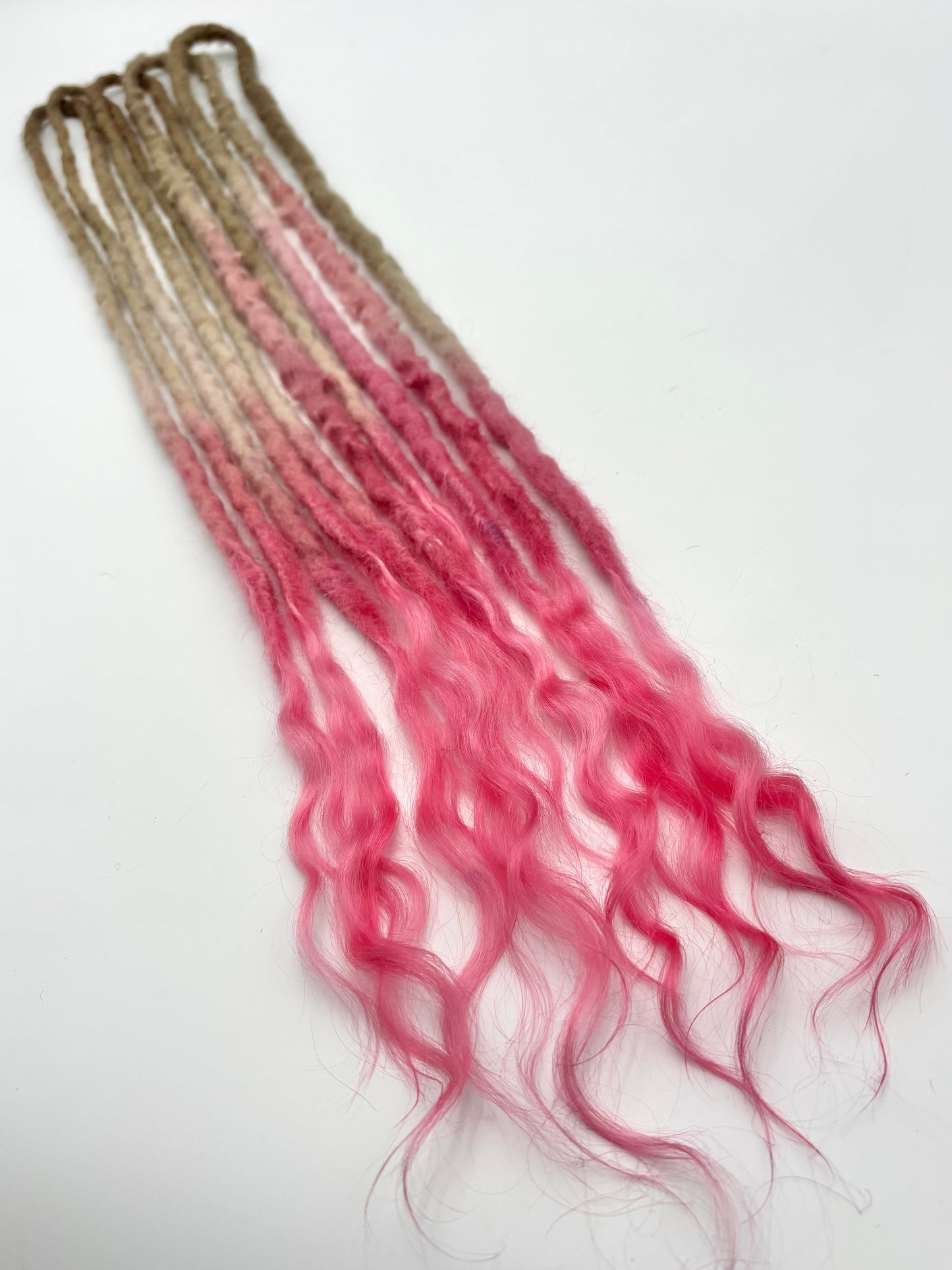 Blonde to Mixed Pinks - Girl On The Moon Dreadlocks
