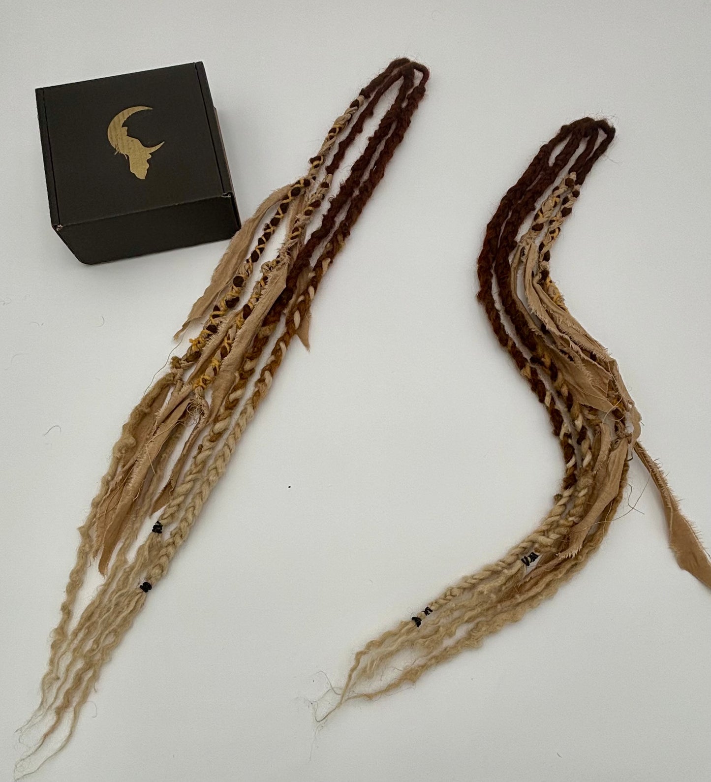 Dark Ginger to White/Cream Ombre Chunky Wraps