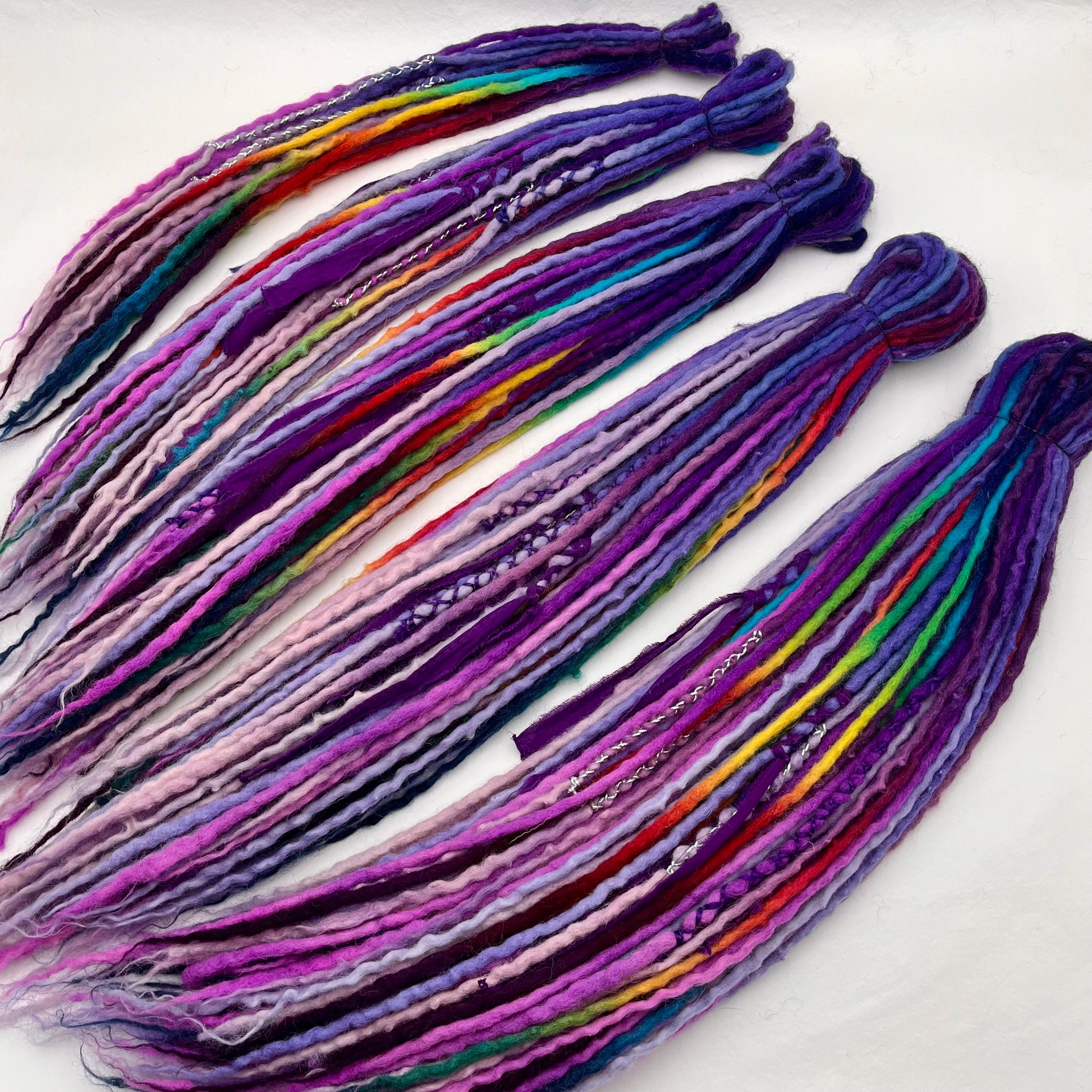 Purple Rainbow Colorway - Girl On The Moon Dreadlocks