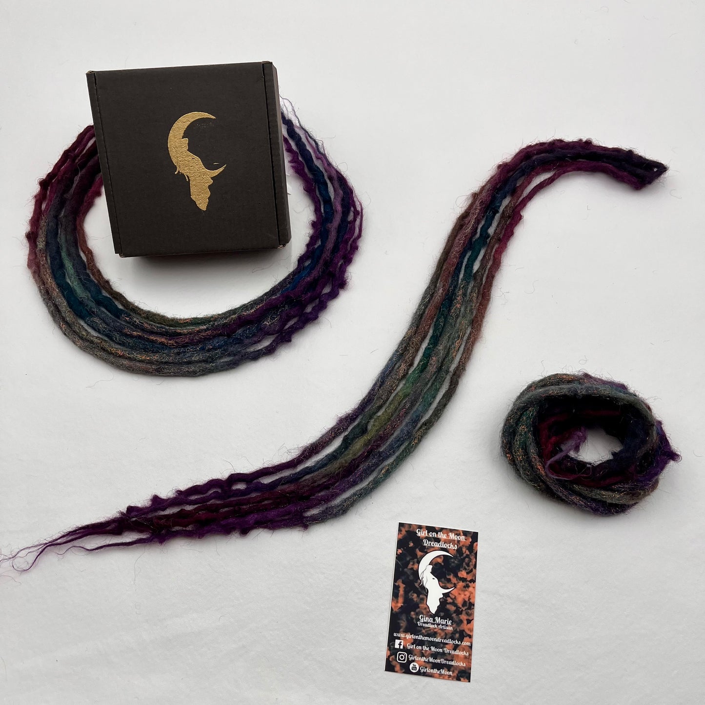 Sparkle Locs - Oil Slick - Girl On The Moon Dreadlocks