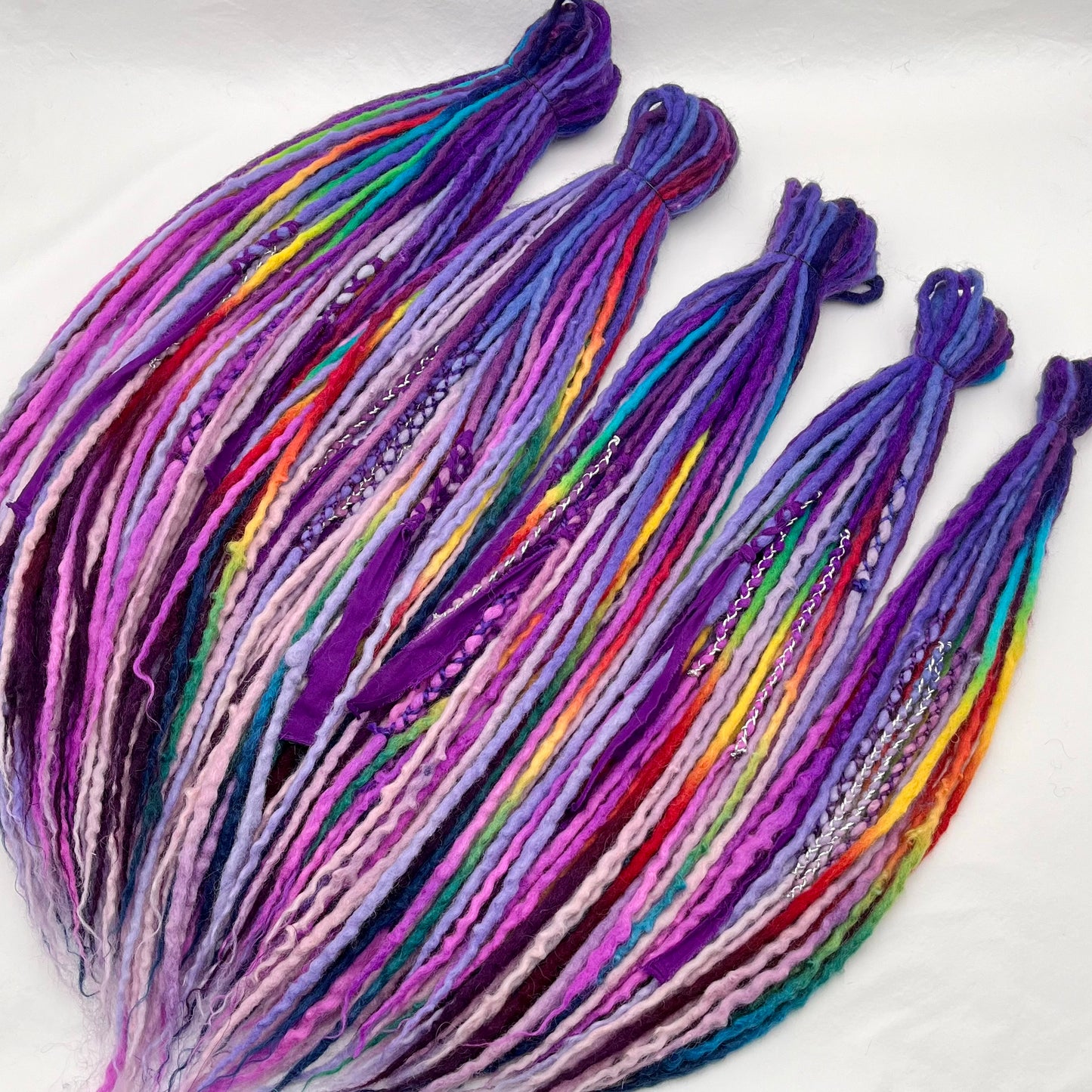 Purple Rainbow Colorway - Girl On The Moon Dreadlocks