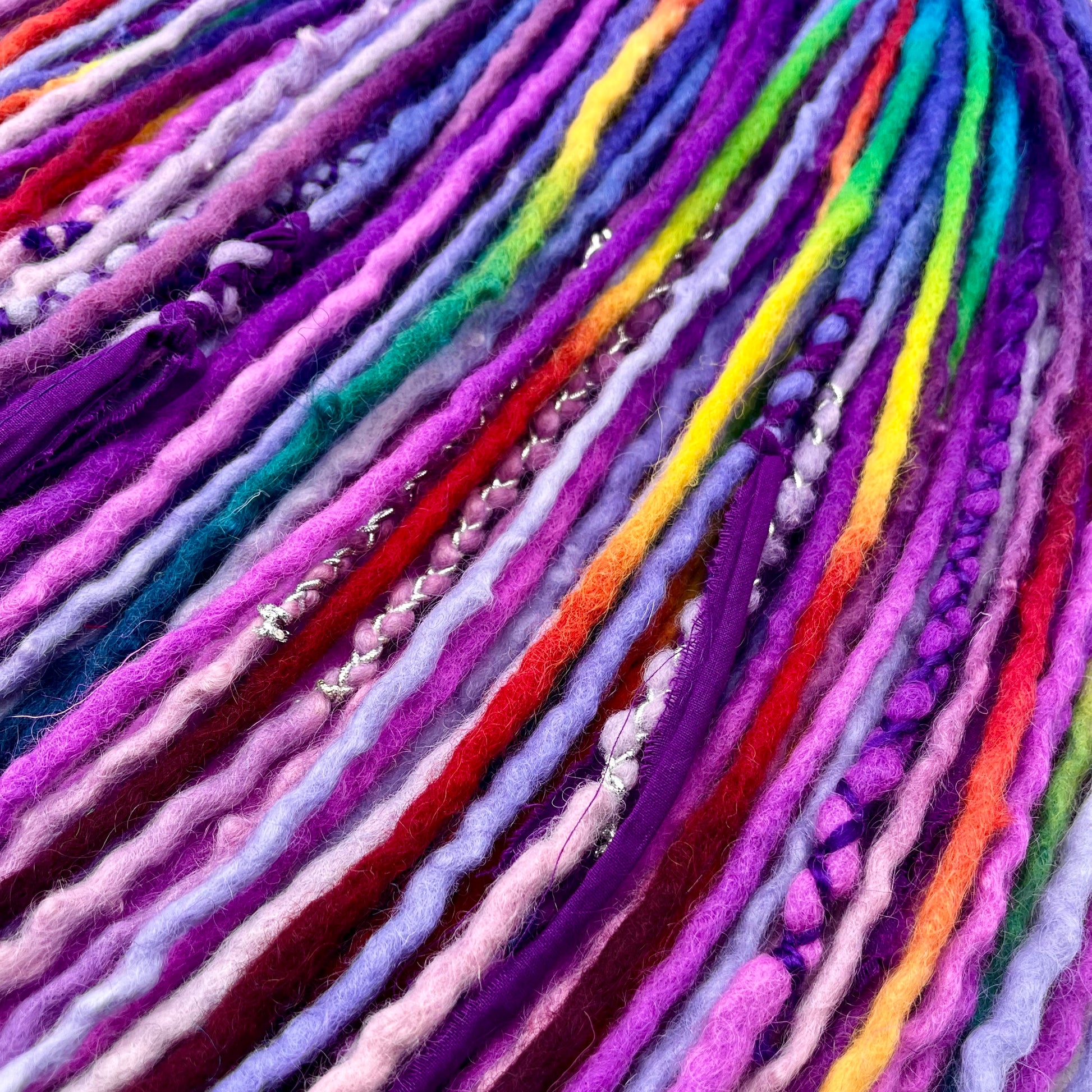 Purple Rainbow Colorway - Girl On The Moon Dreadlocks