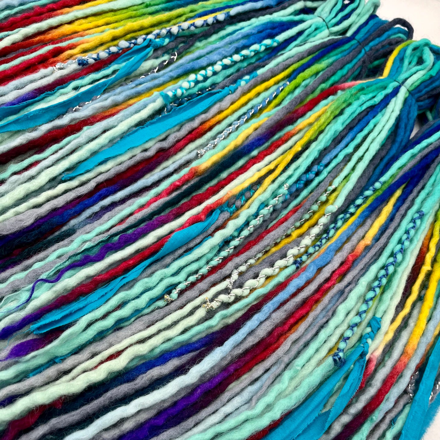 Blue Rainbow Colorway - Girl On The Moon Dreadlocks