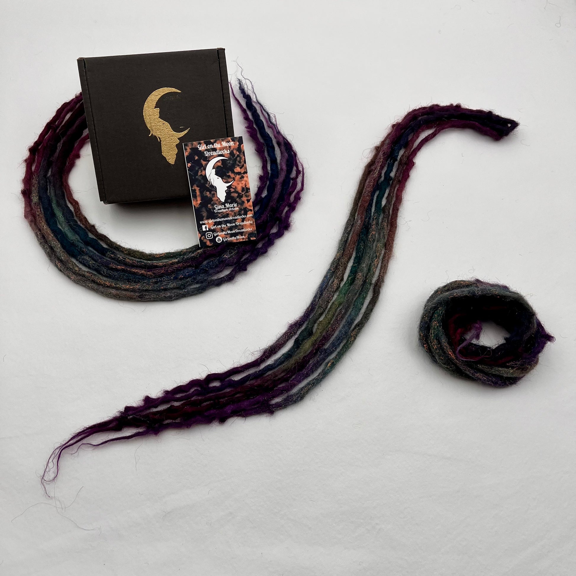 Sparkle Locs - Oil Slick - Girl On The Moon Dreadlocks