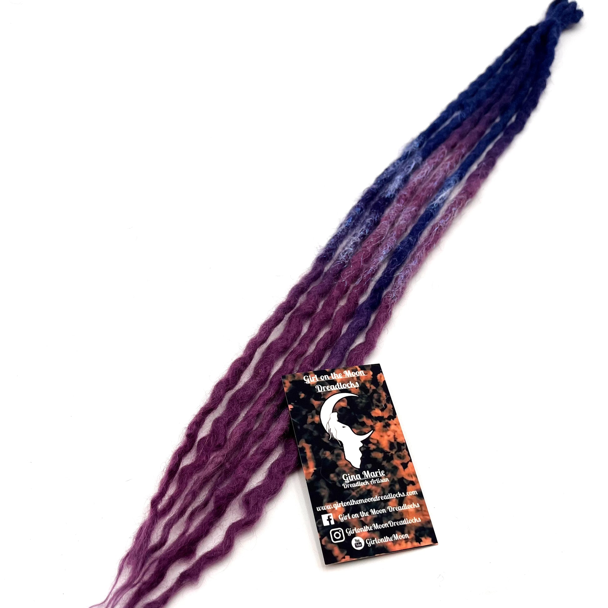 MYTHICAL ~ Sparkle Locs (Violet to Plum) - Girl On The Moon Dreadlocks