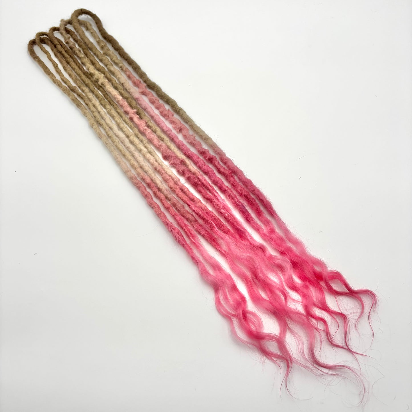 Blonde to Mixed Pinks - Girl On The Moon Dreadlocks