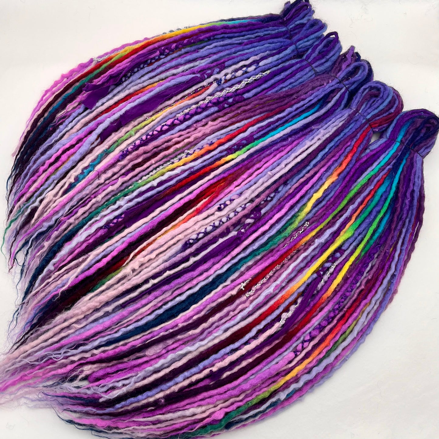 Purple Rainbow Colorway - Girl On The Moon Dreadlocks