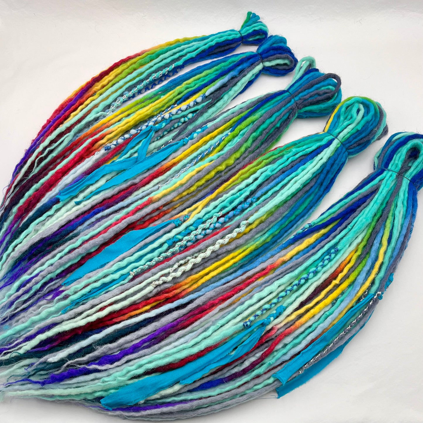 Blue Rainbow Colorway - Girl On The Moon Dreadlocks