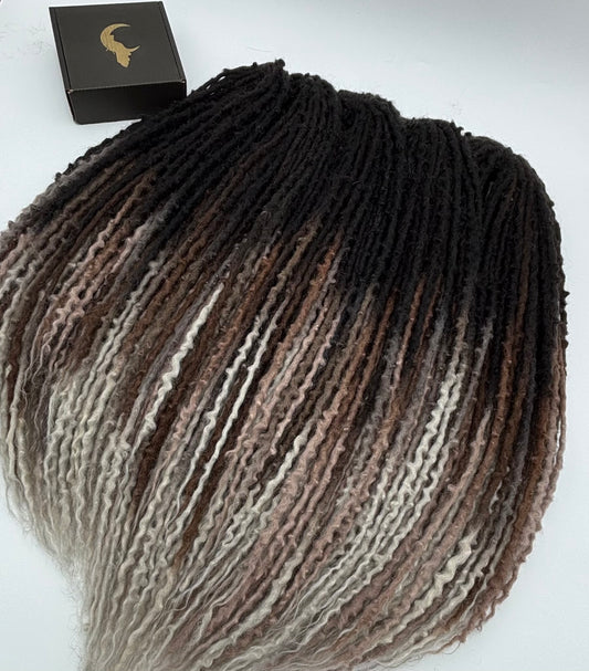 Black to Brown/White Ombré